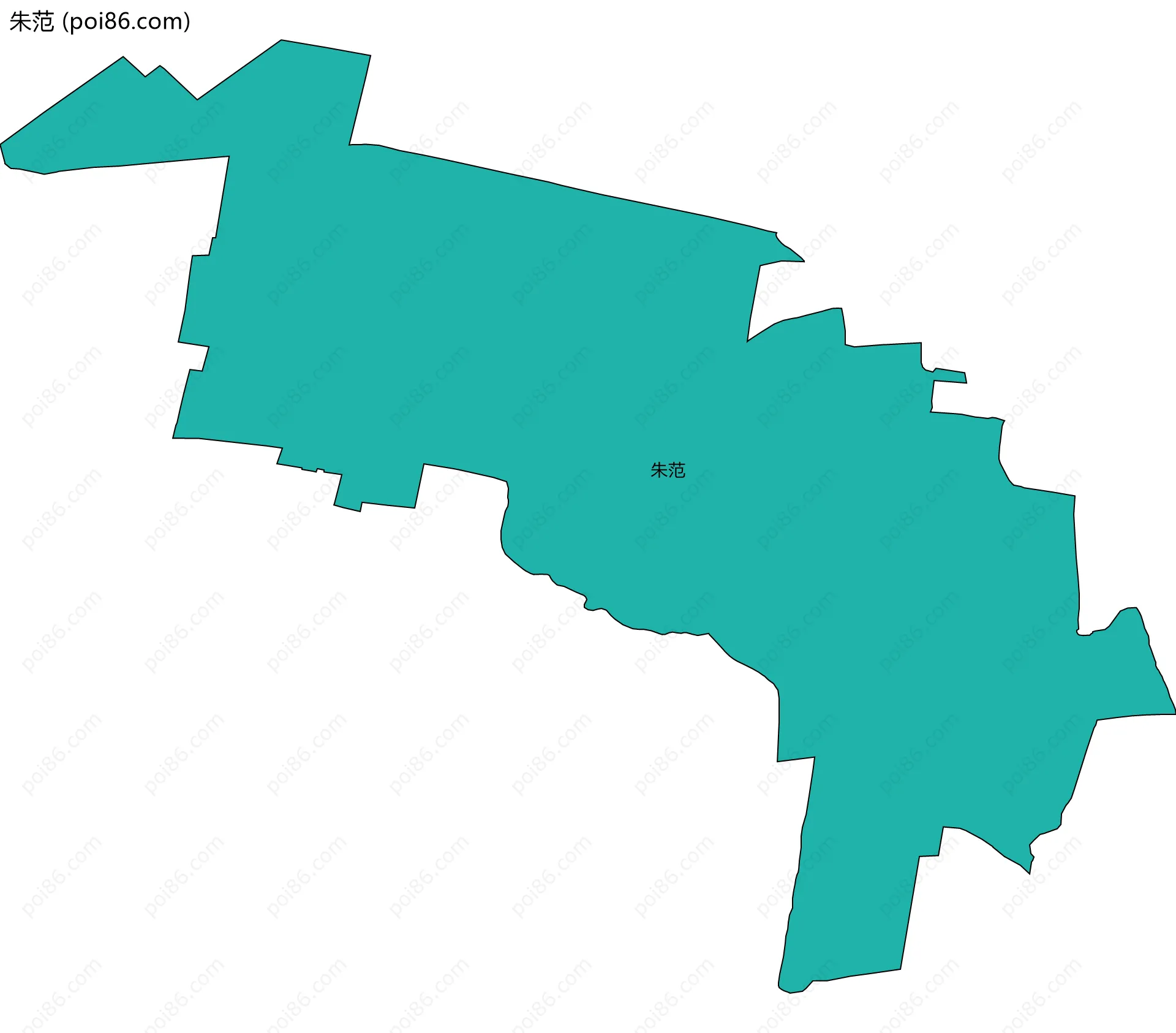 朱范边界地图