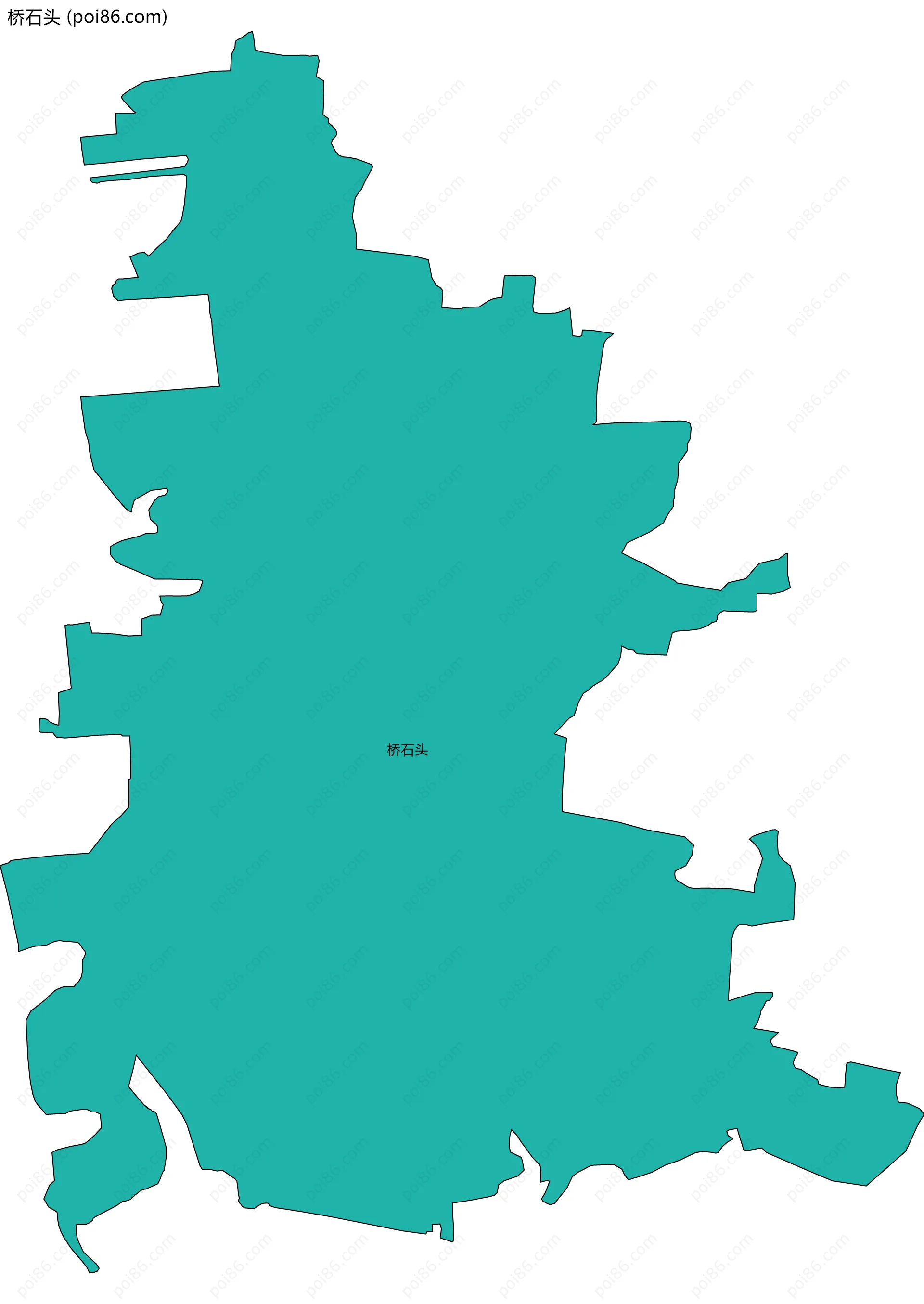 桥石头边界地图