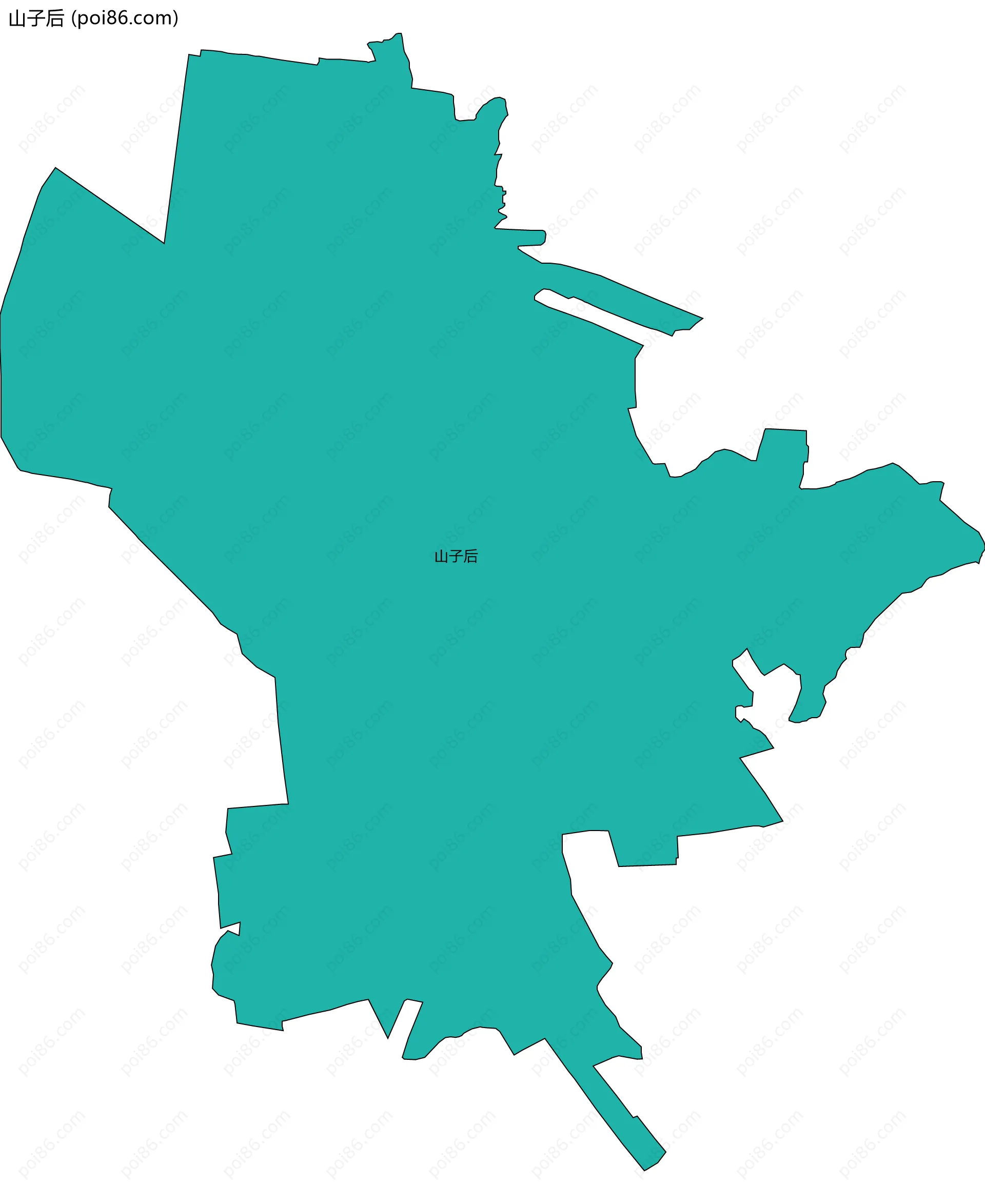 山子后边界地图