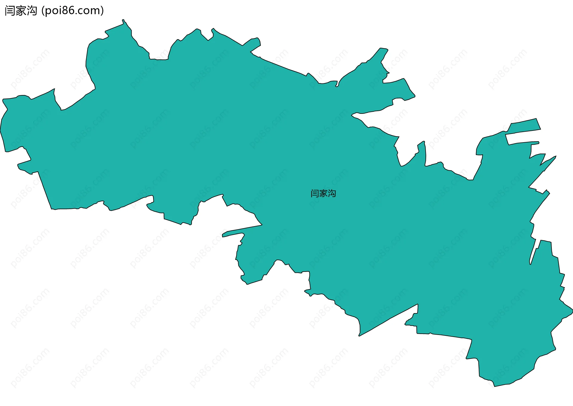 闫家沟边界地图