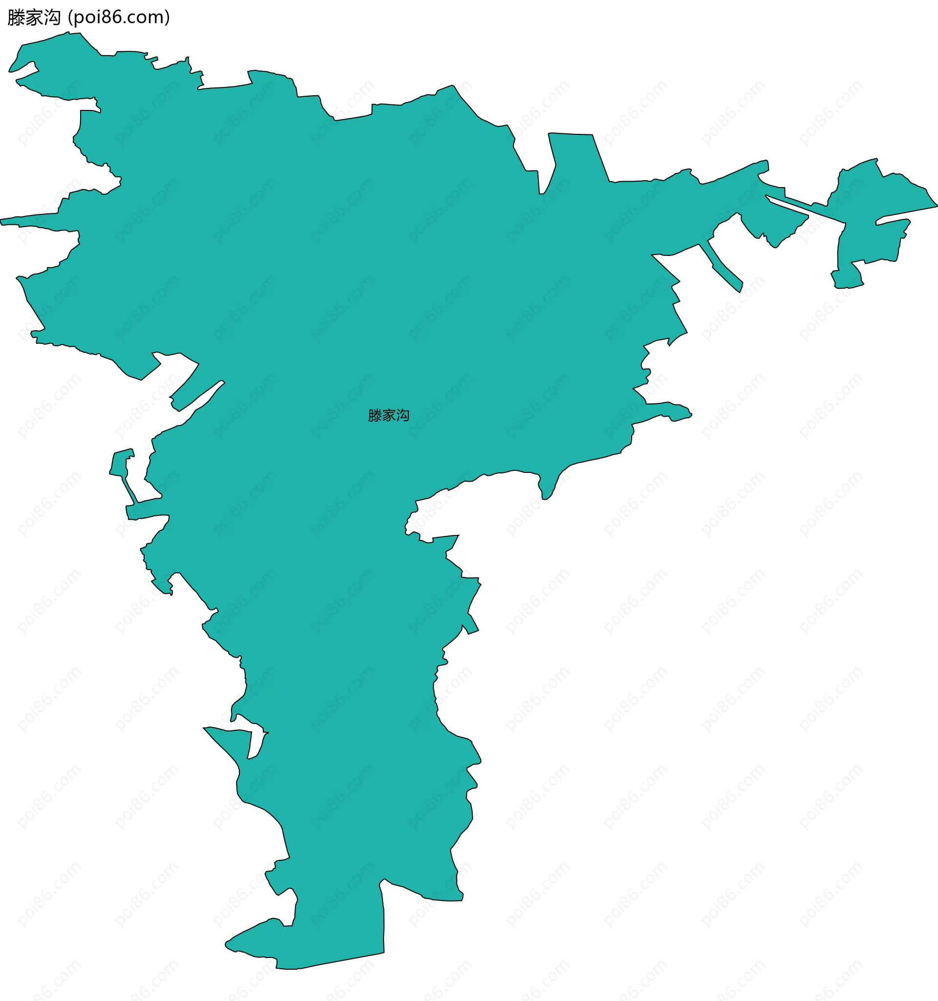 滕家沟边界地图