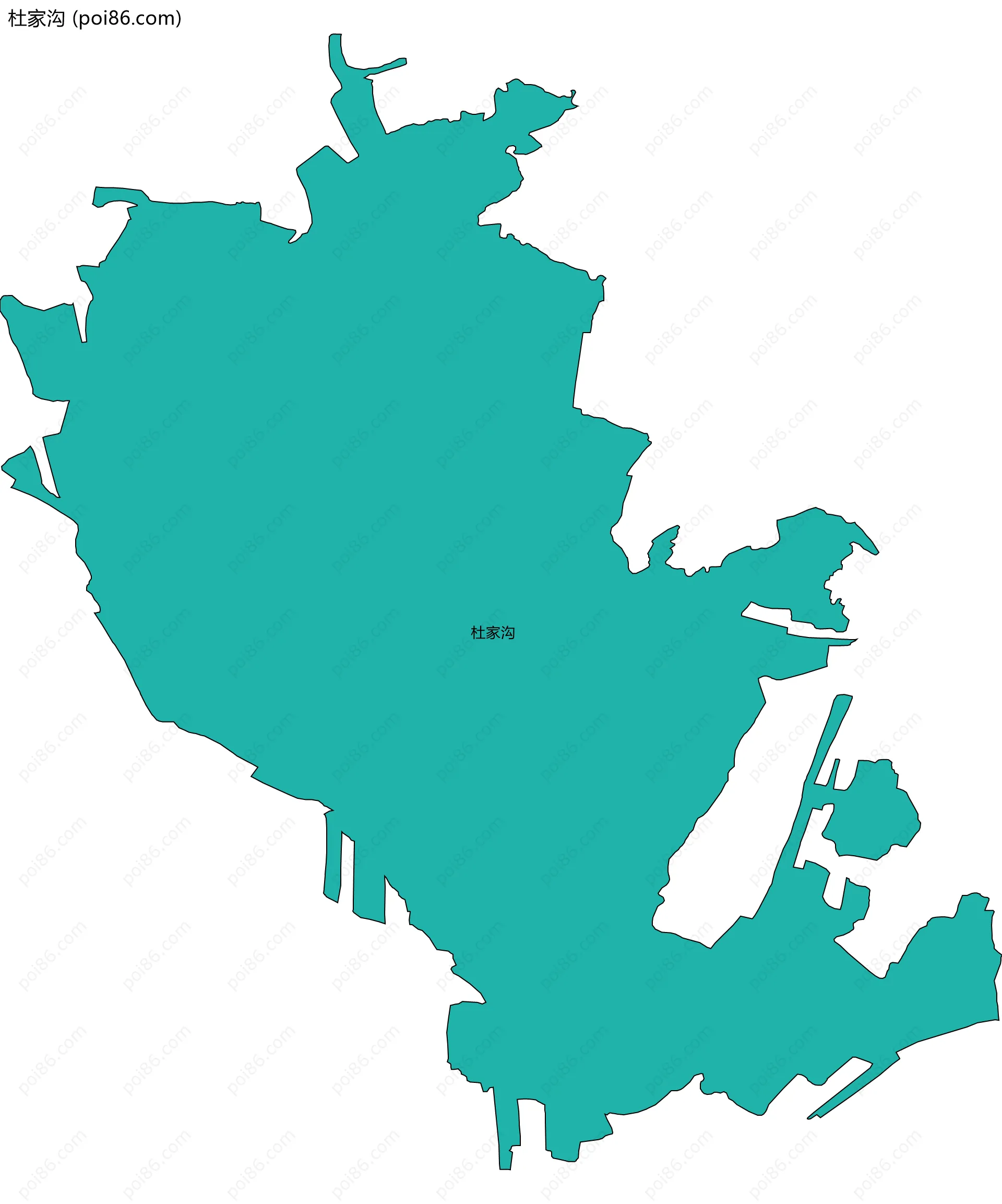 杜家沟边界地图