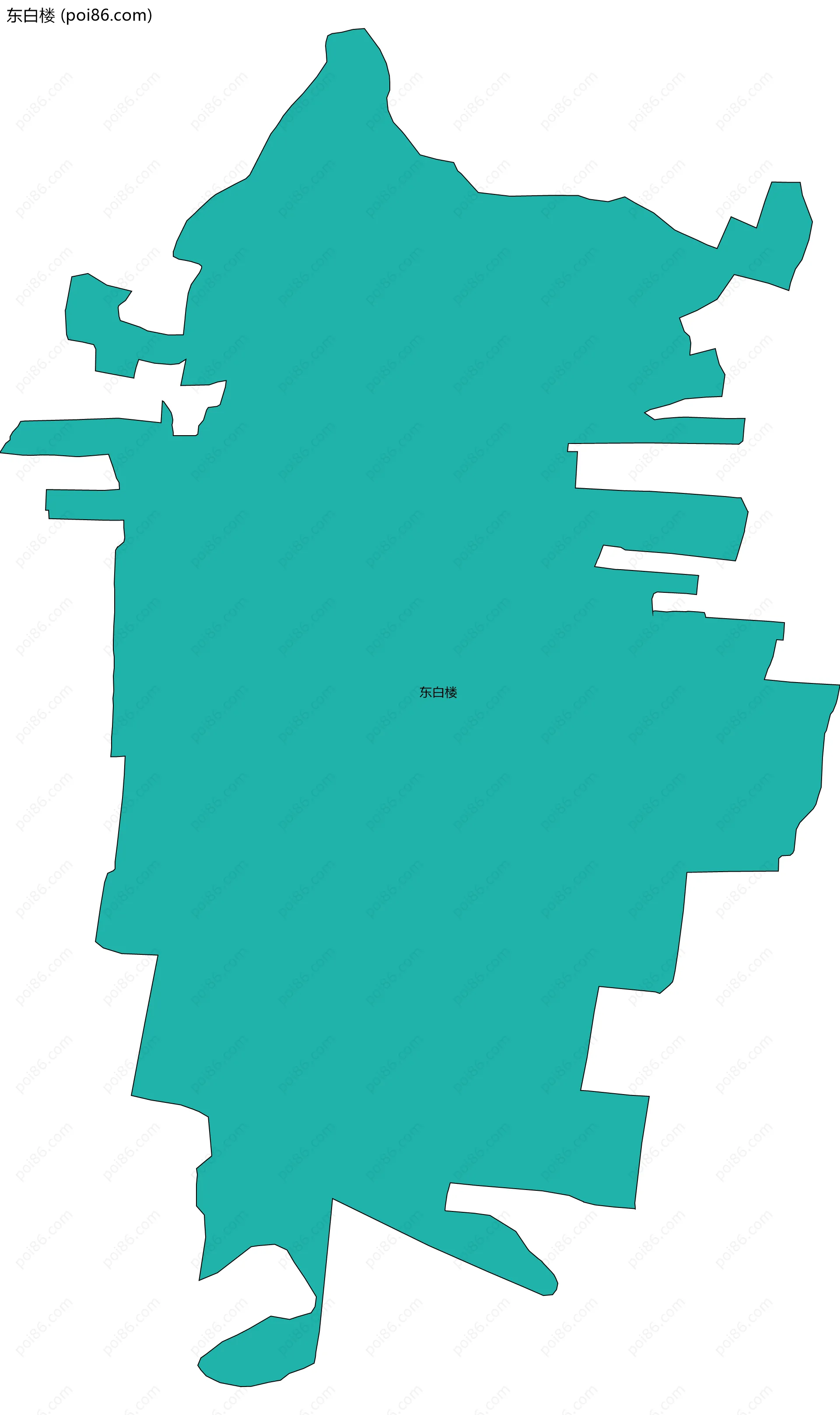 东白楼边界地图