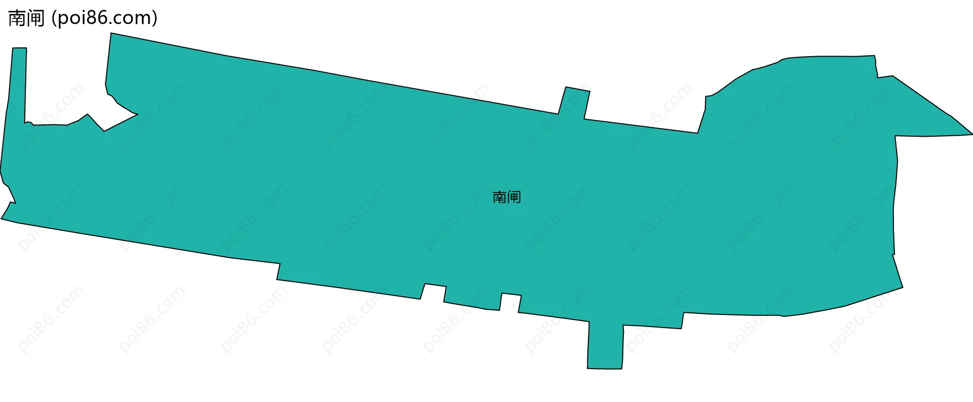南闸边界地图