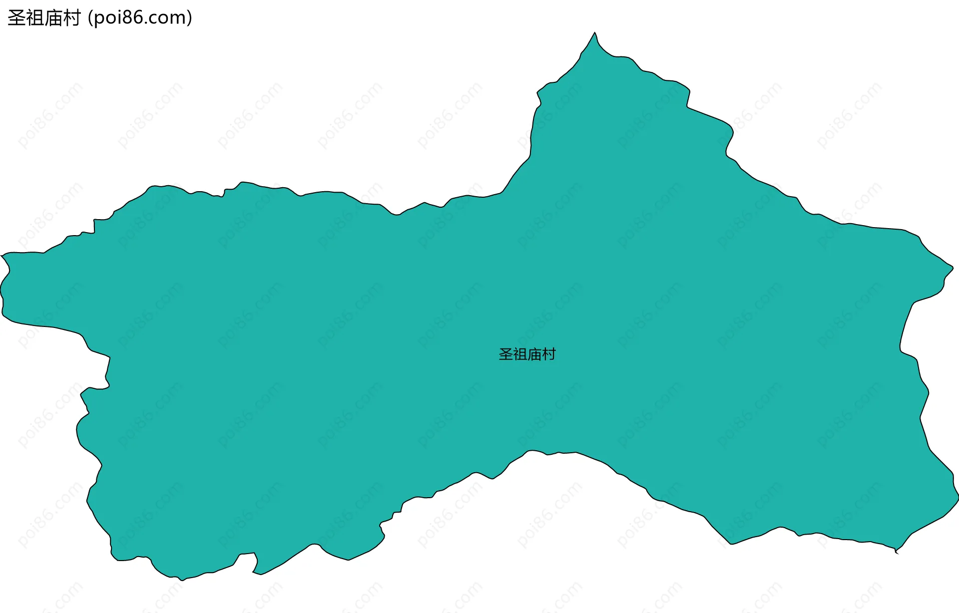 圣祖庙村边界地图