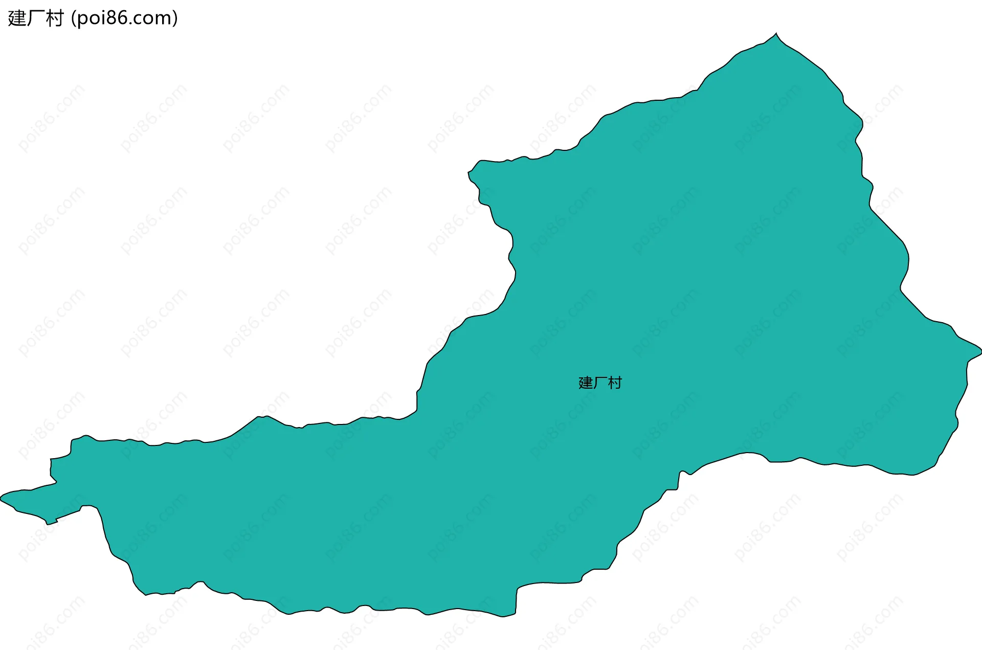 建厂村边界地图