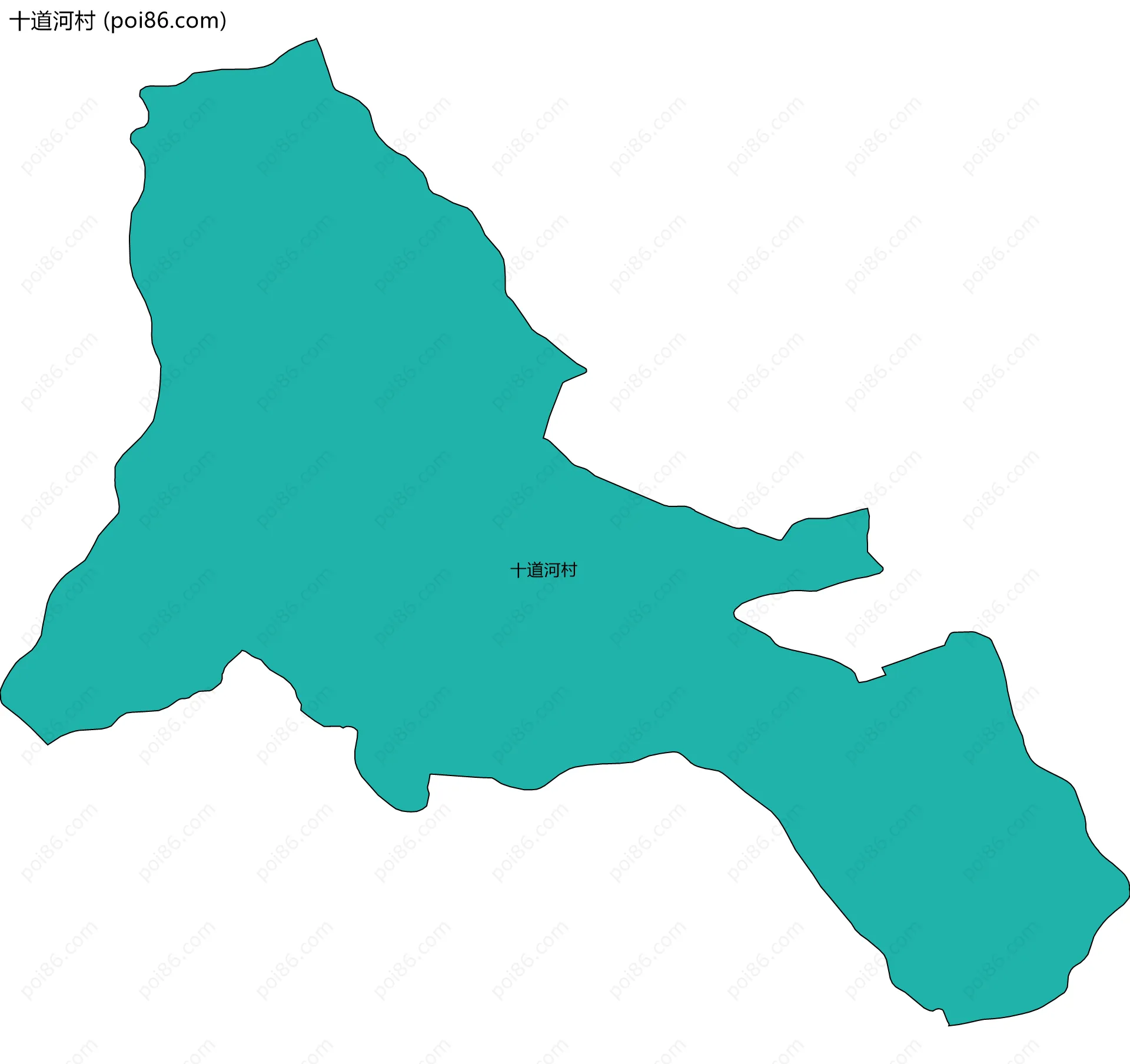 十道河村边界地图