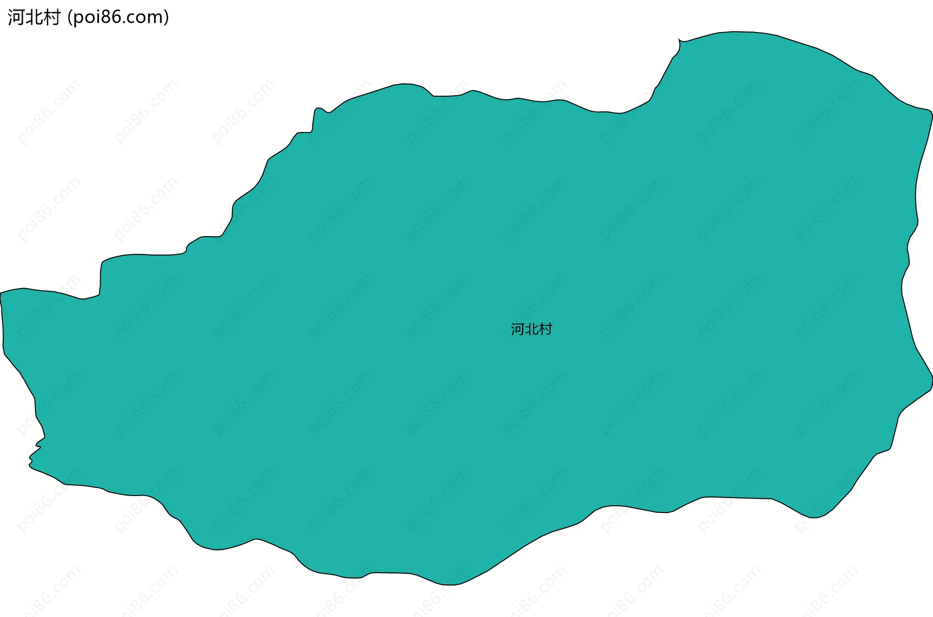 河北村边界地图