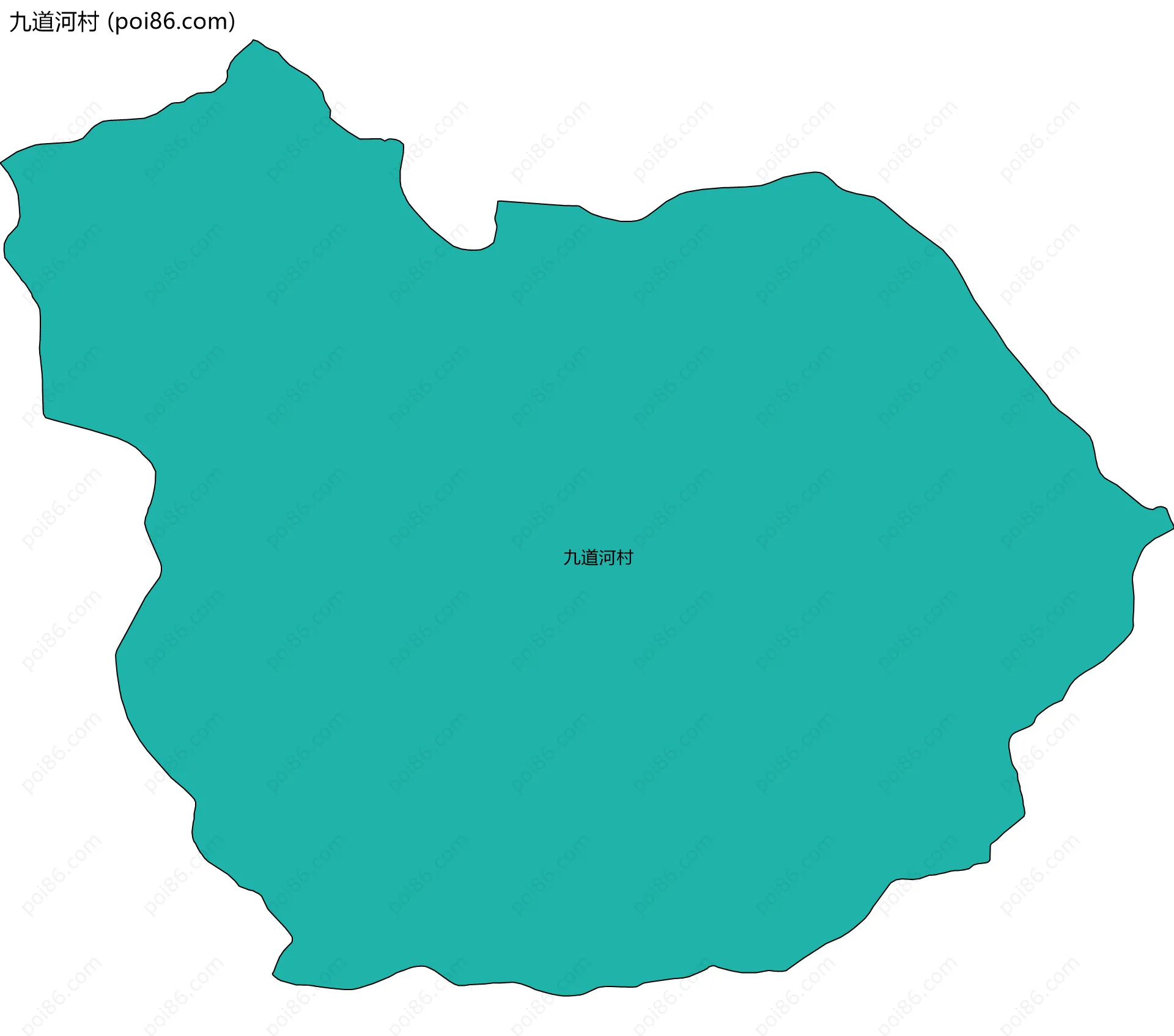 九道河村边界地图