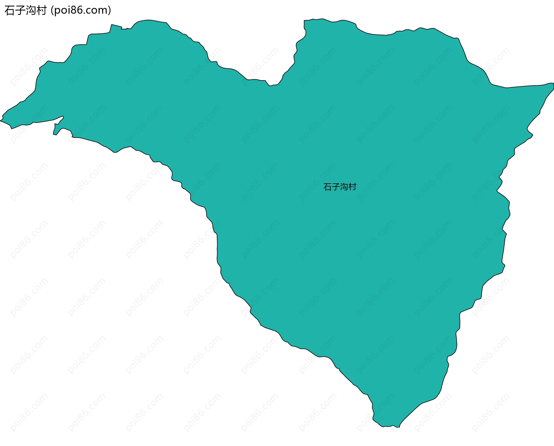 石子沟村边界地图