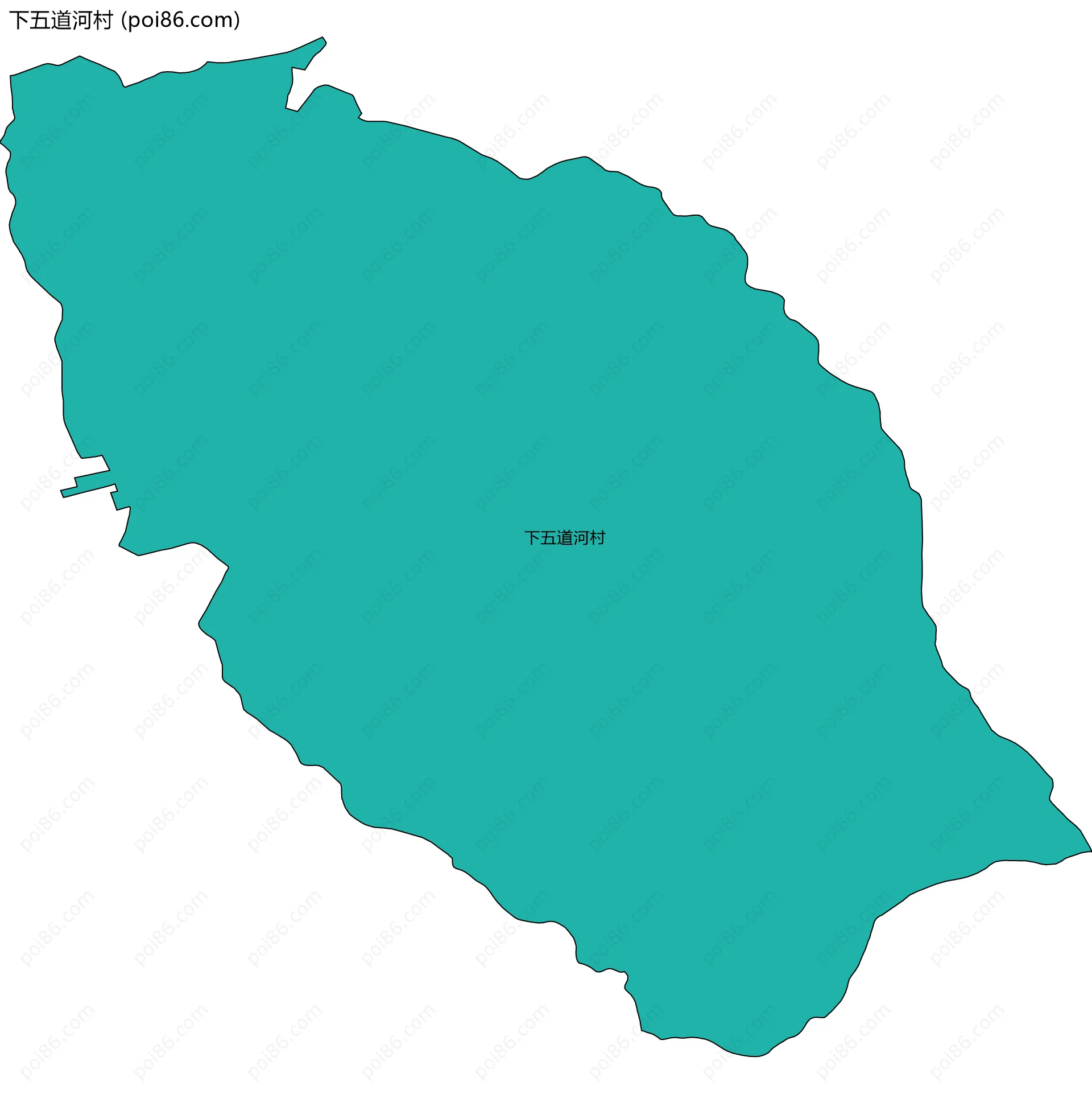 下五道河村边界地图