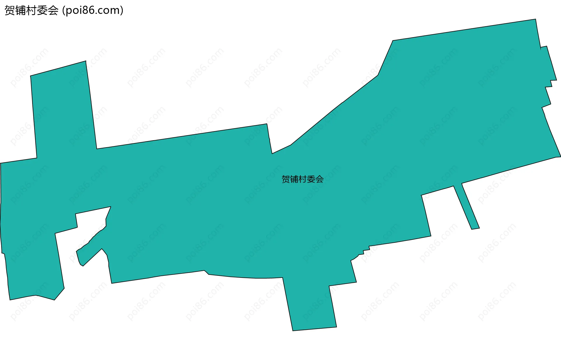 贺铺村委会边界地图