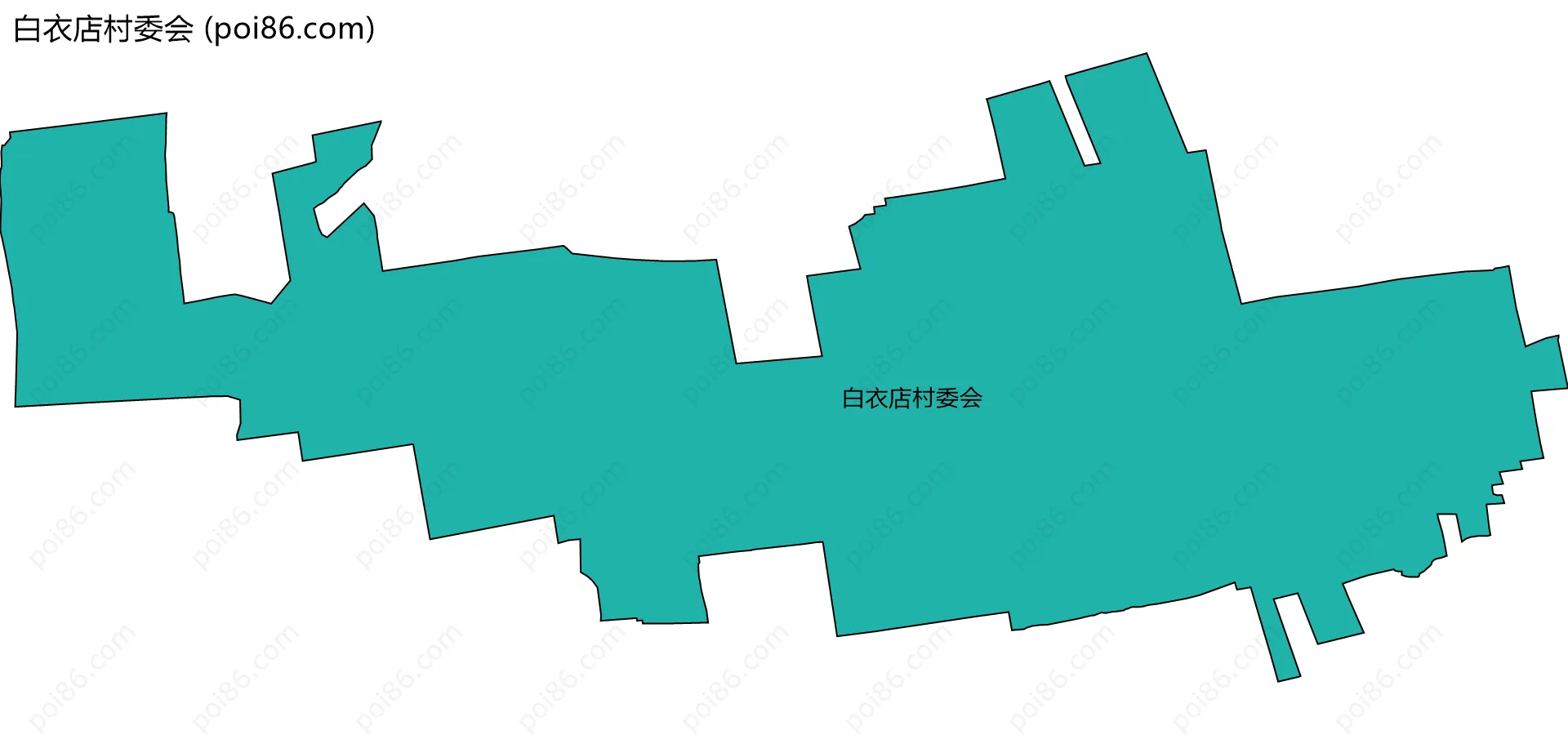 白衣店村委会边界地图