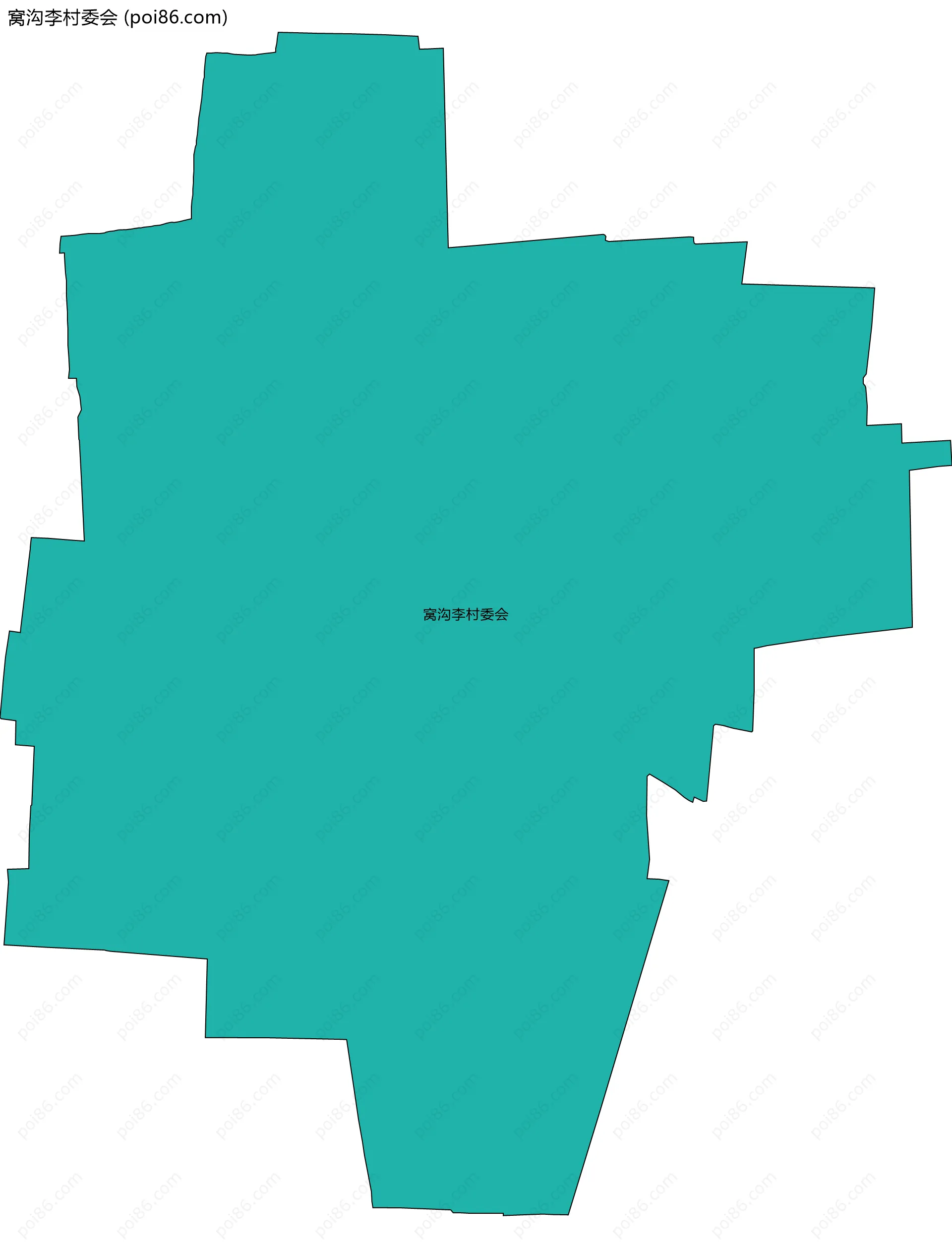 窝沟李村委会边界地图