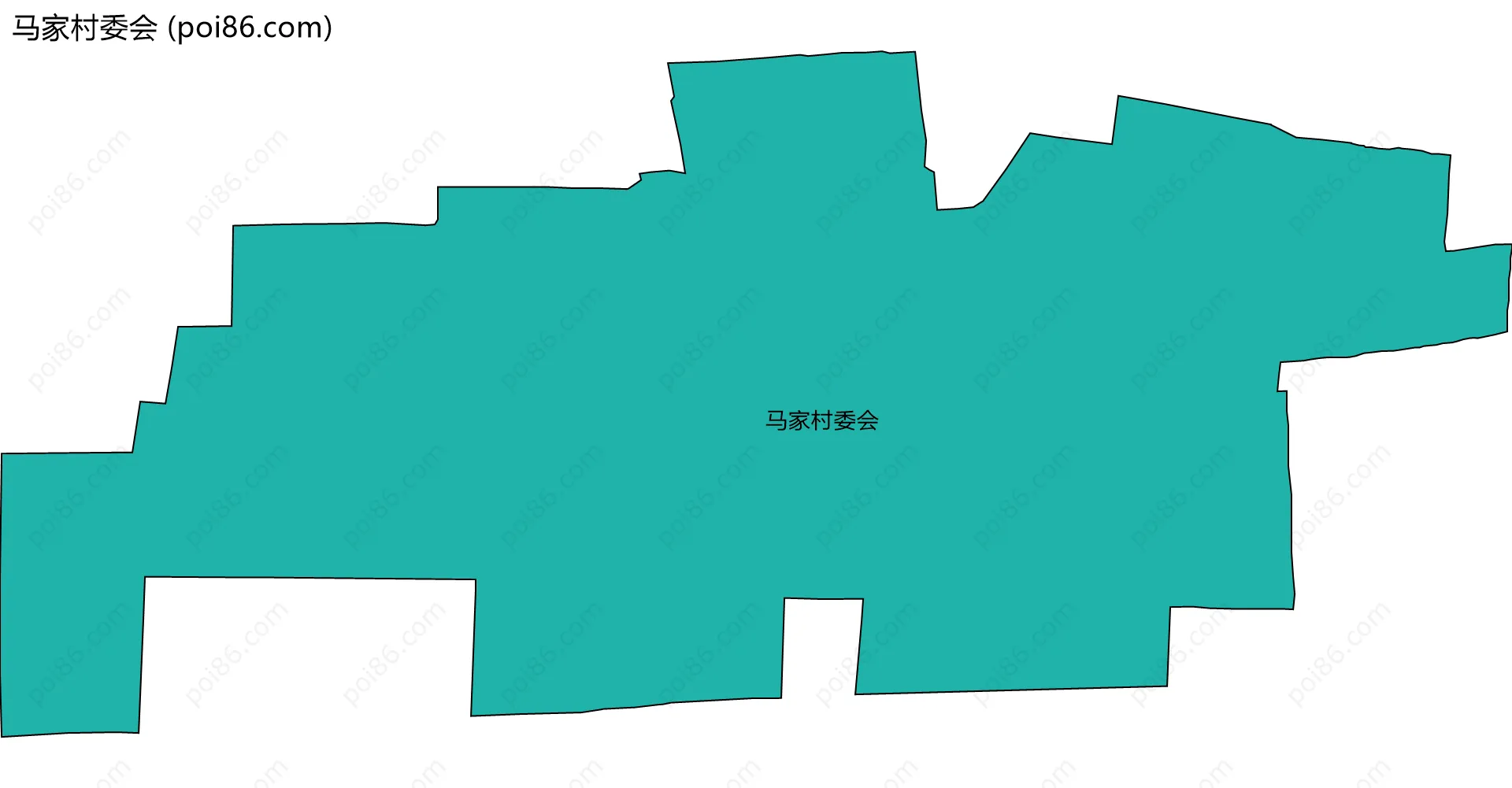 马家村委会边界地图