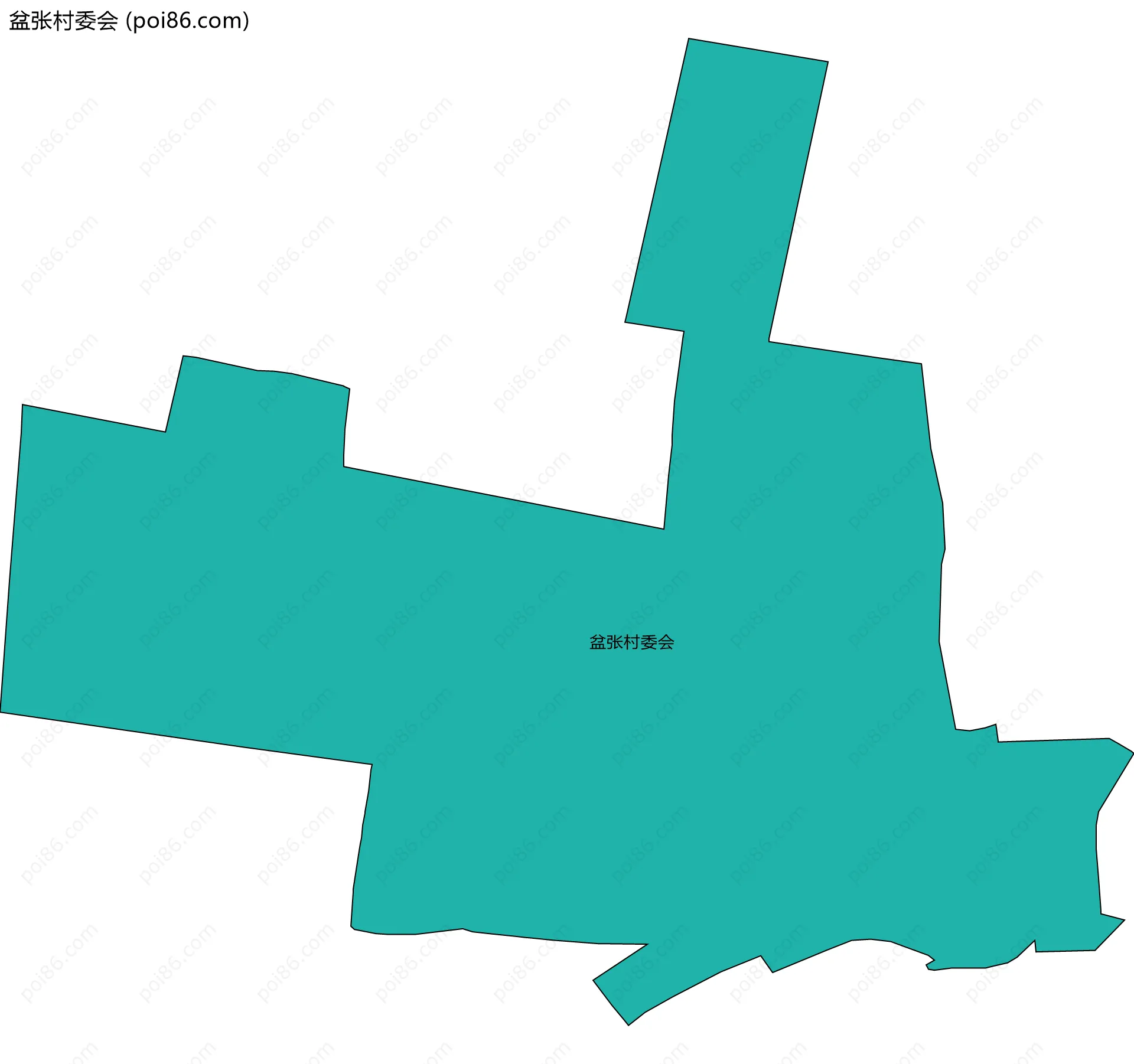 盆张村委会边界地图