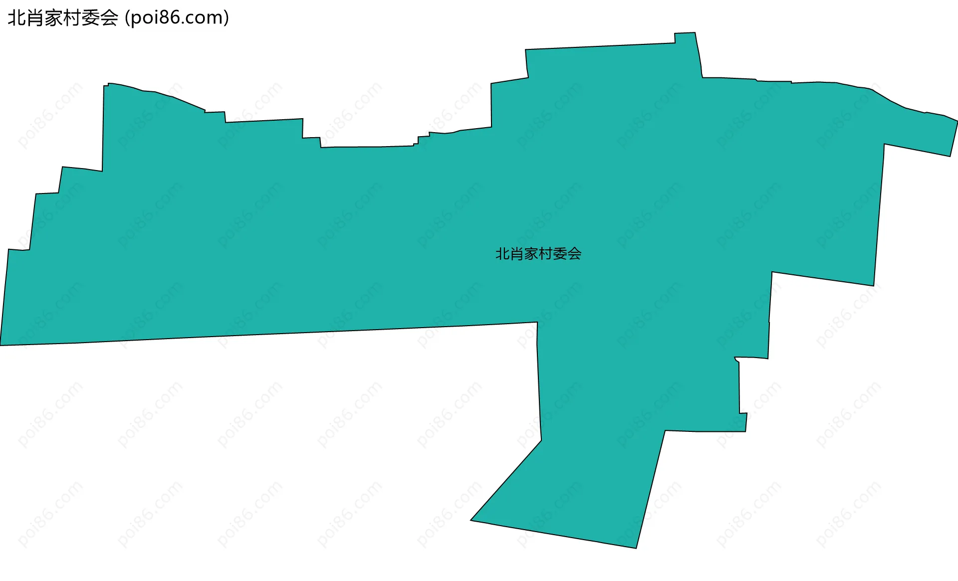 北肖家村委会边界地图
