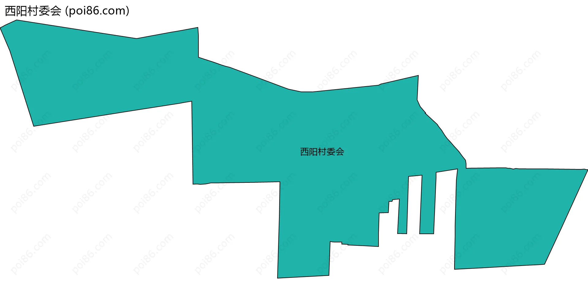 西阳村委会边界地图