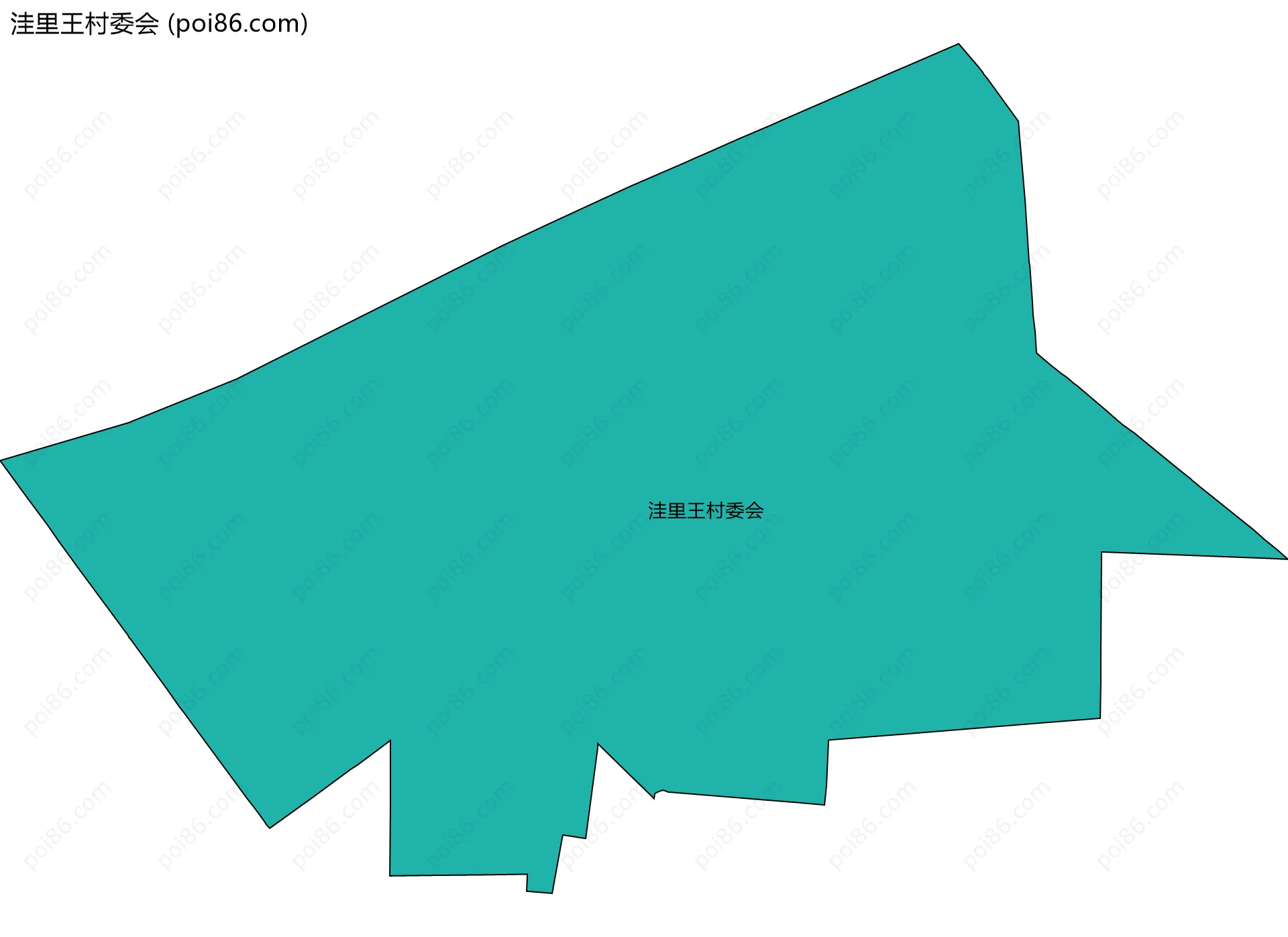 洼里王村委会边界地图