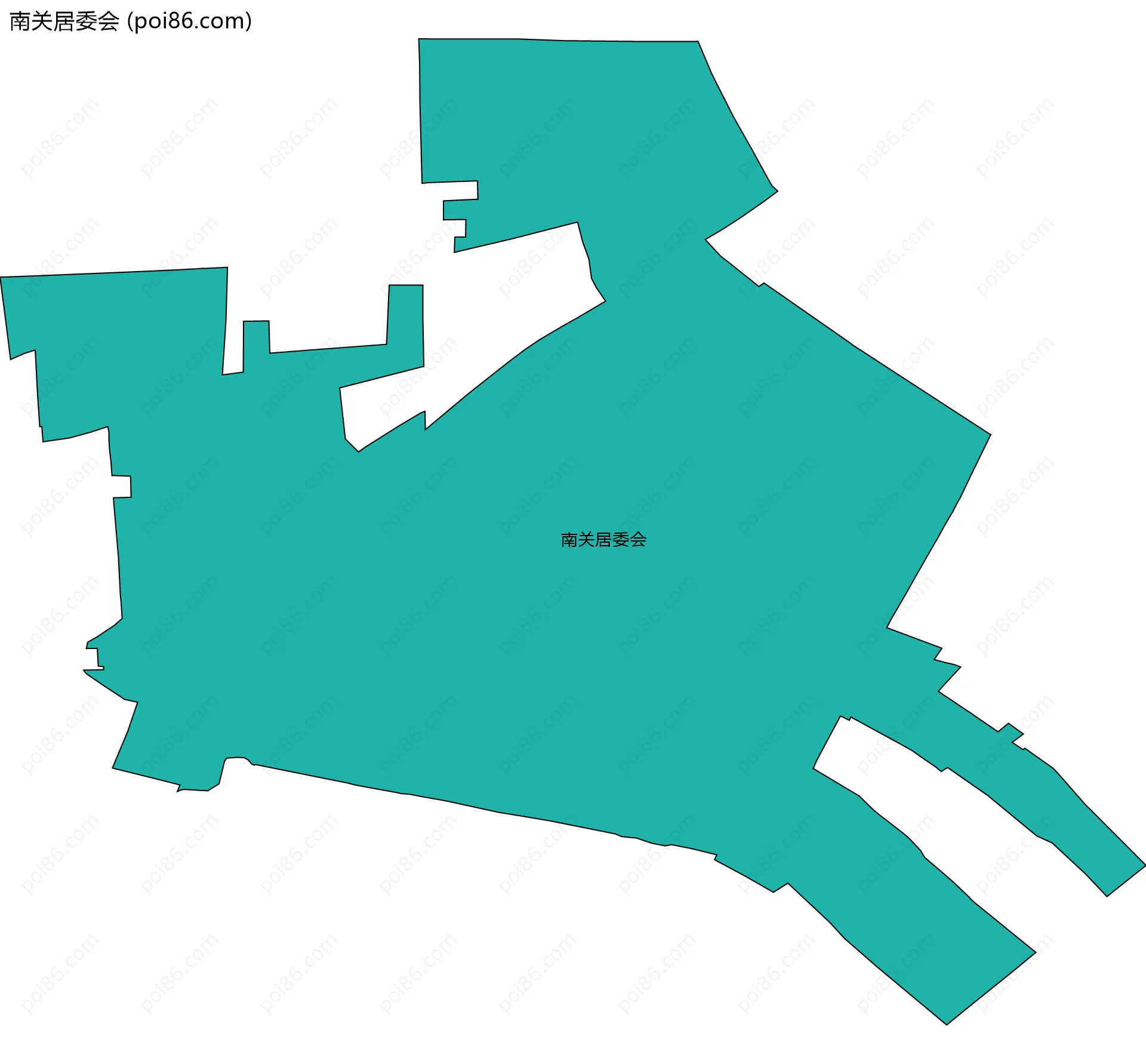 南关居委会边界地图