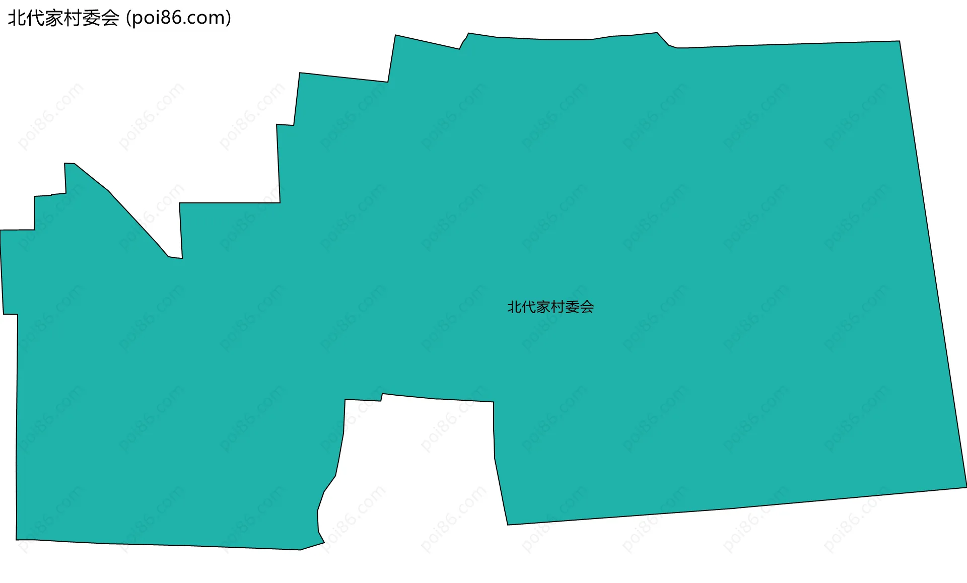 北代家村委会边界地图