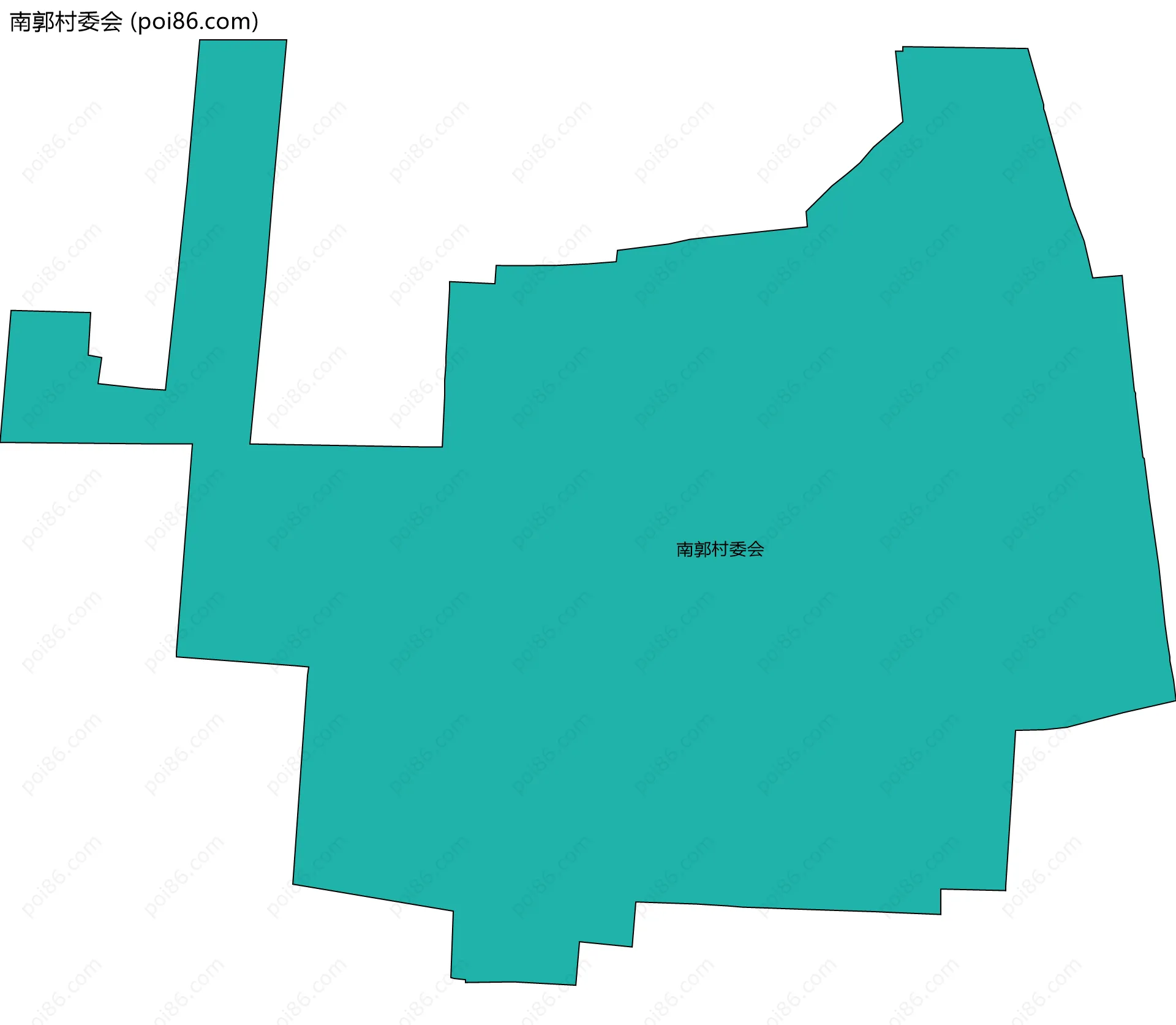 南郭村委会边界地图