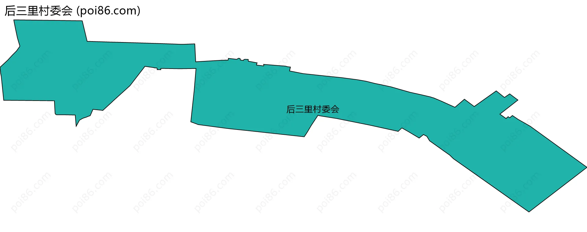后三里村委会边界地图