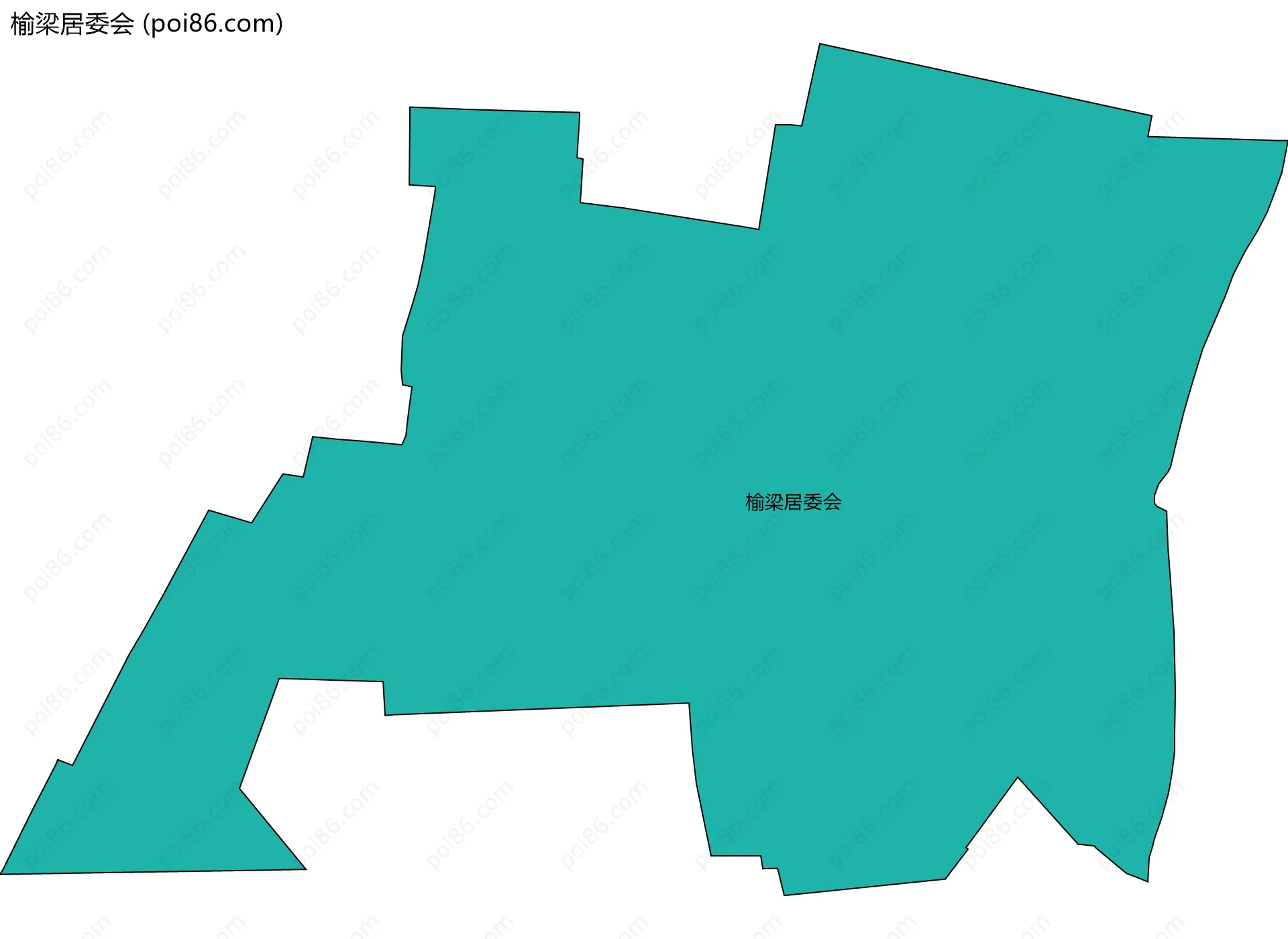 榆梁居委会边界地图