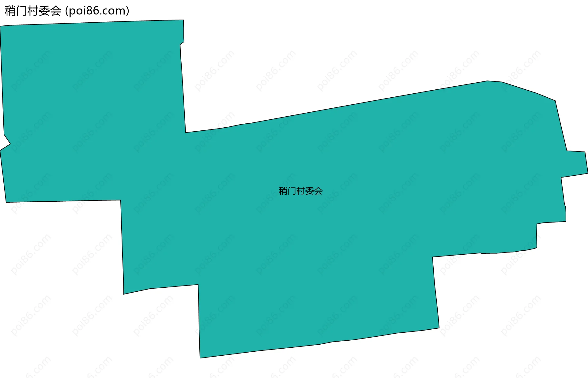 稍门村委会边界地图