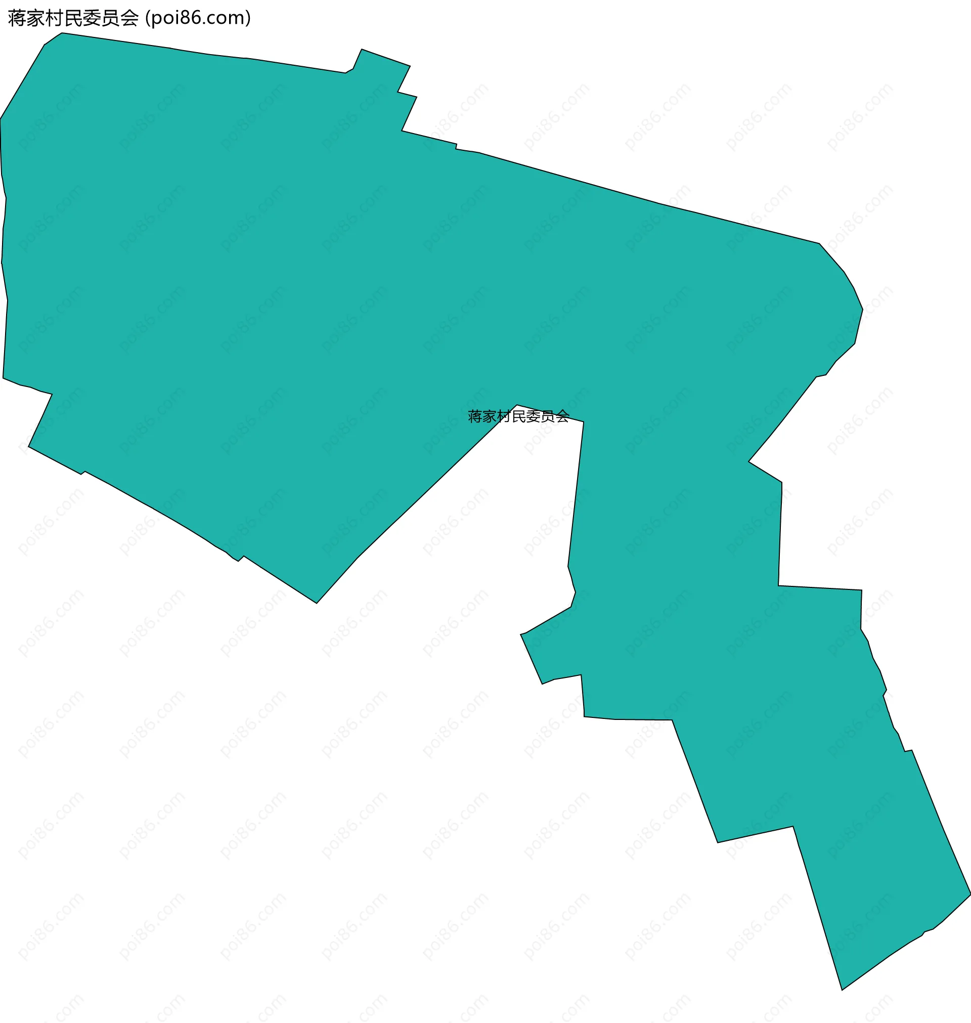 蒋家村民委员会边界地图