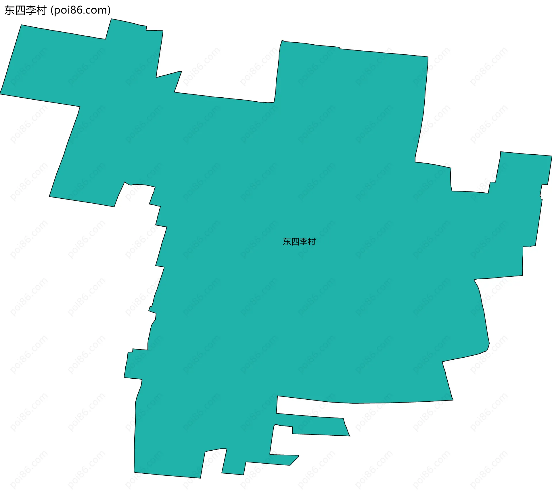 东四李村边界地图