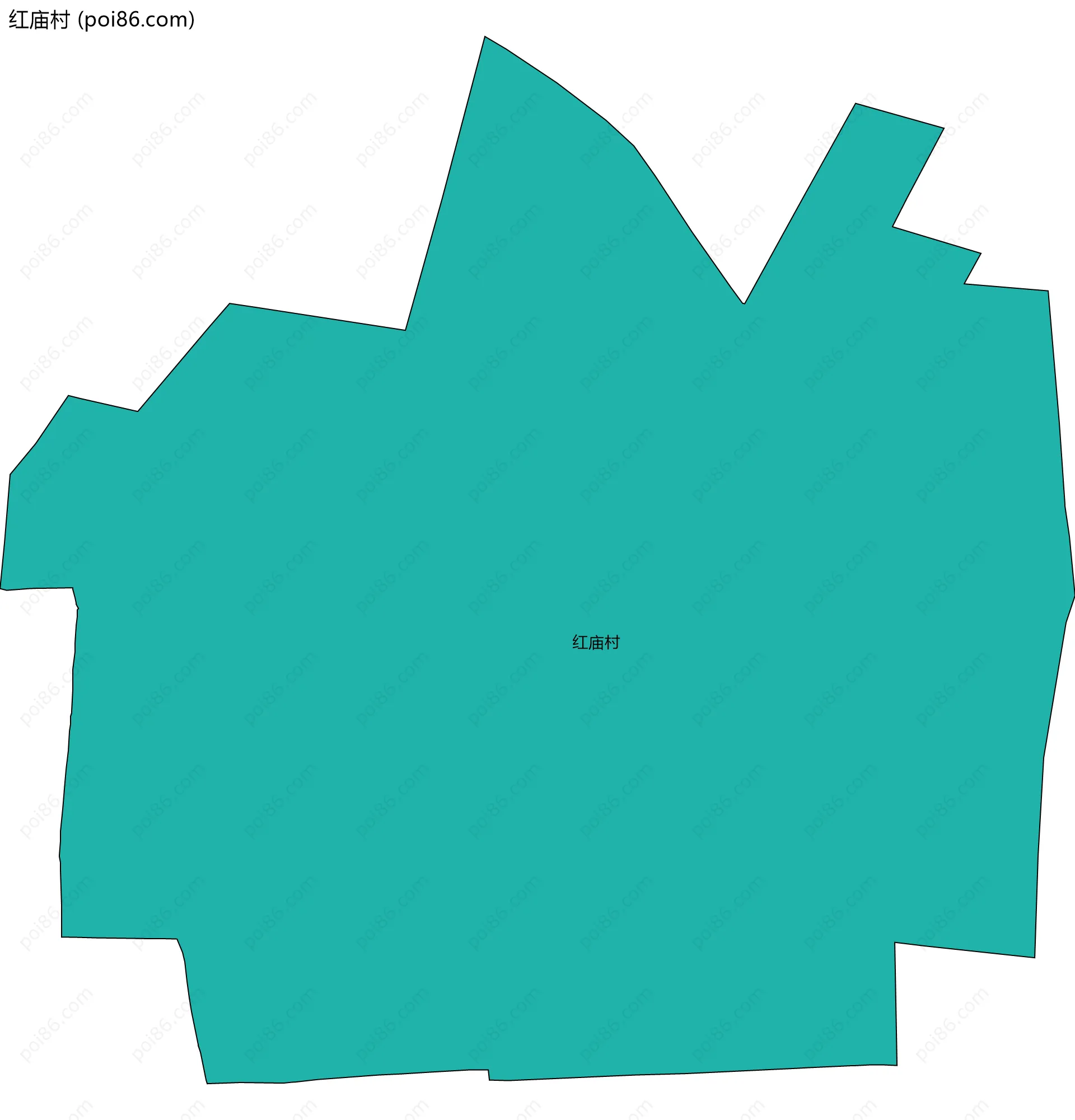 红庙村边界地图