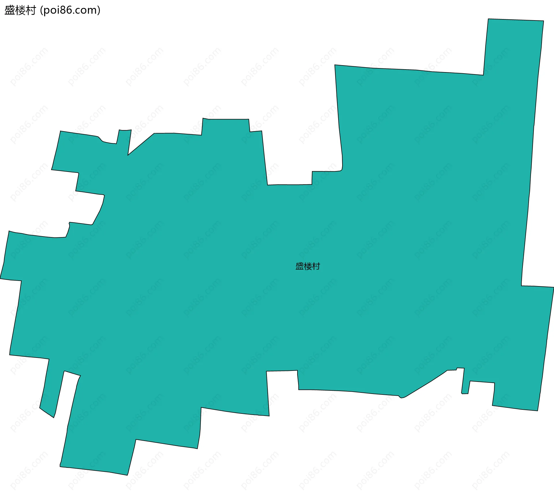盛楼村边界地图