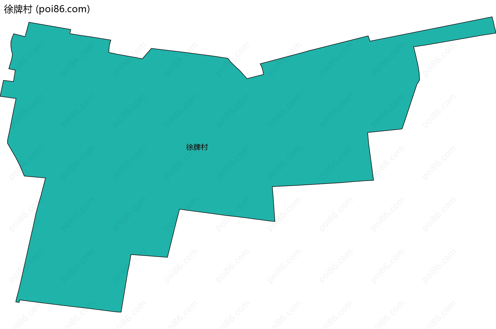 徐牌村边界地图