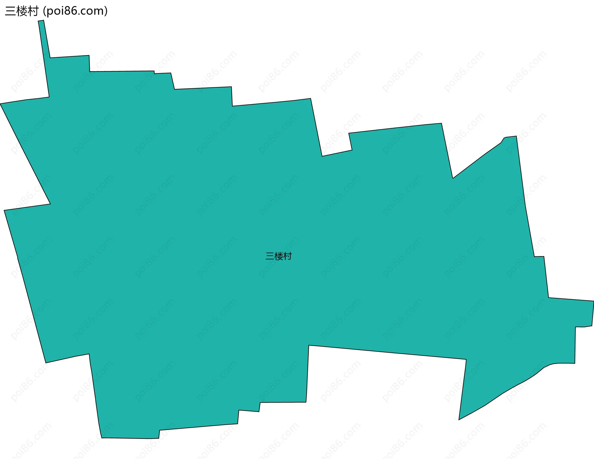 三楼村边界地图