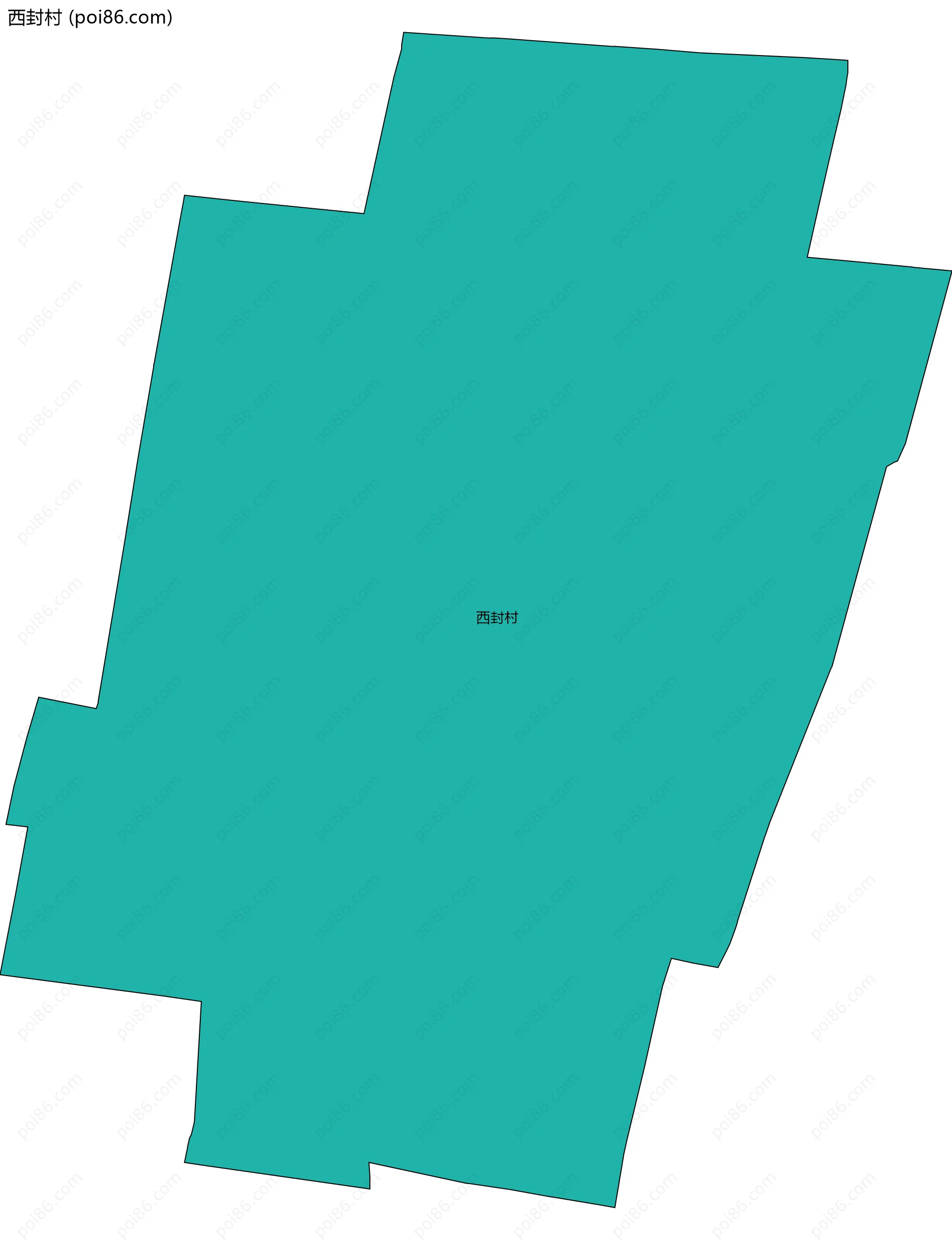 西封村边界地图
