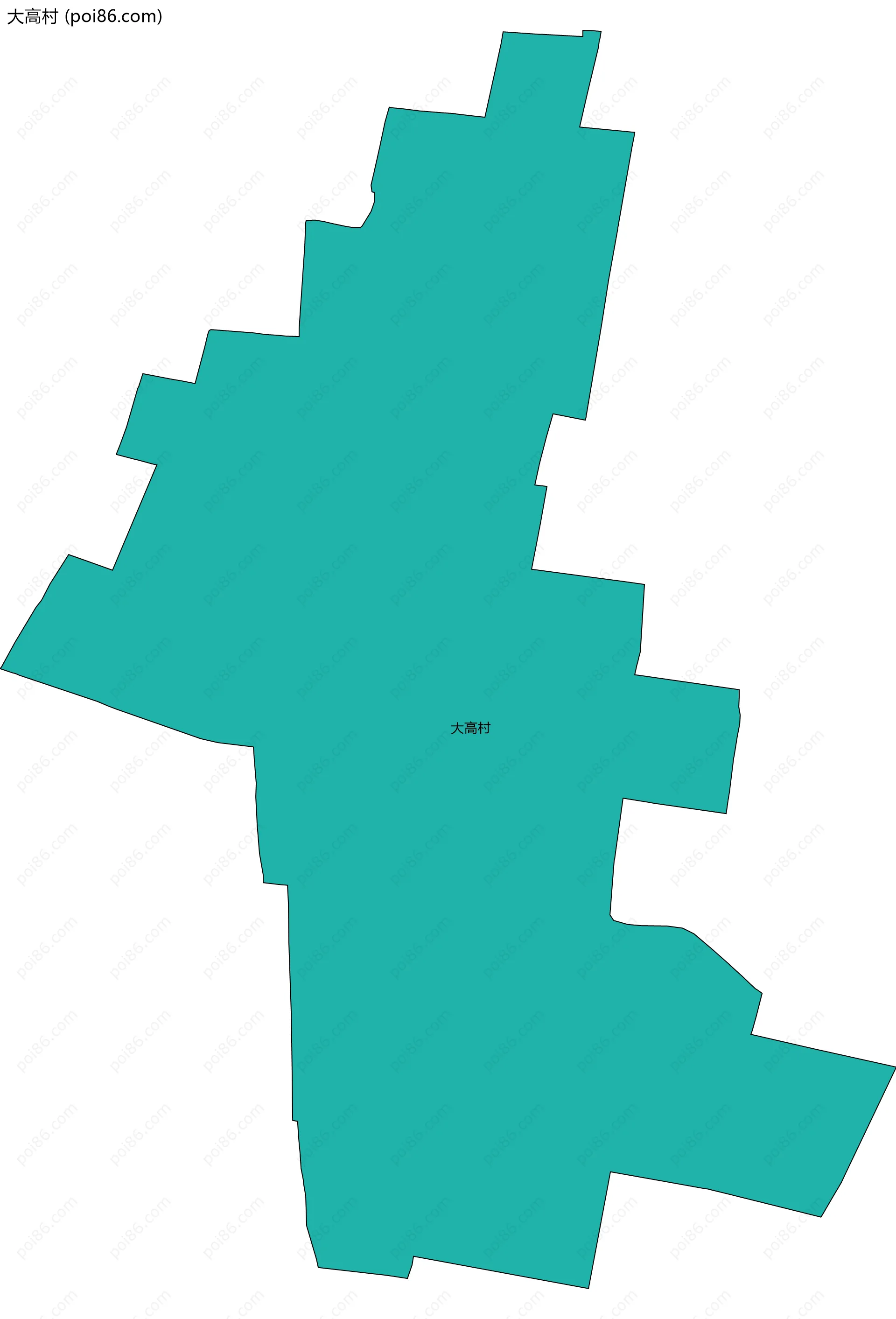 大高村边界地图