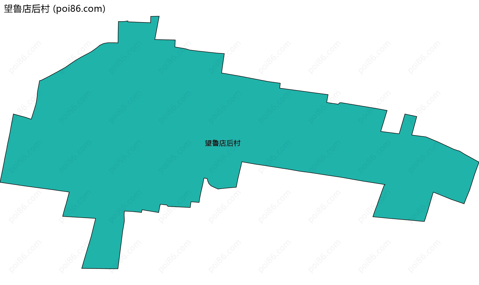 望鲁店后村边界地图