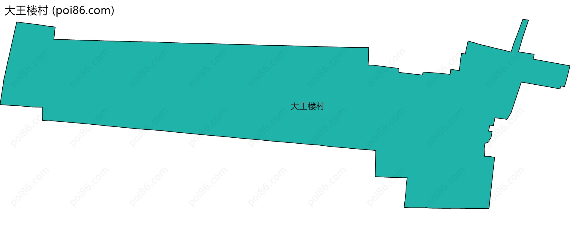 大王楼村边界地图
