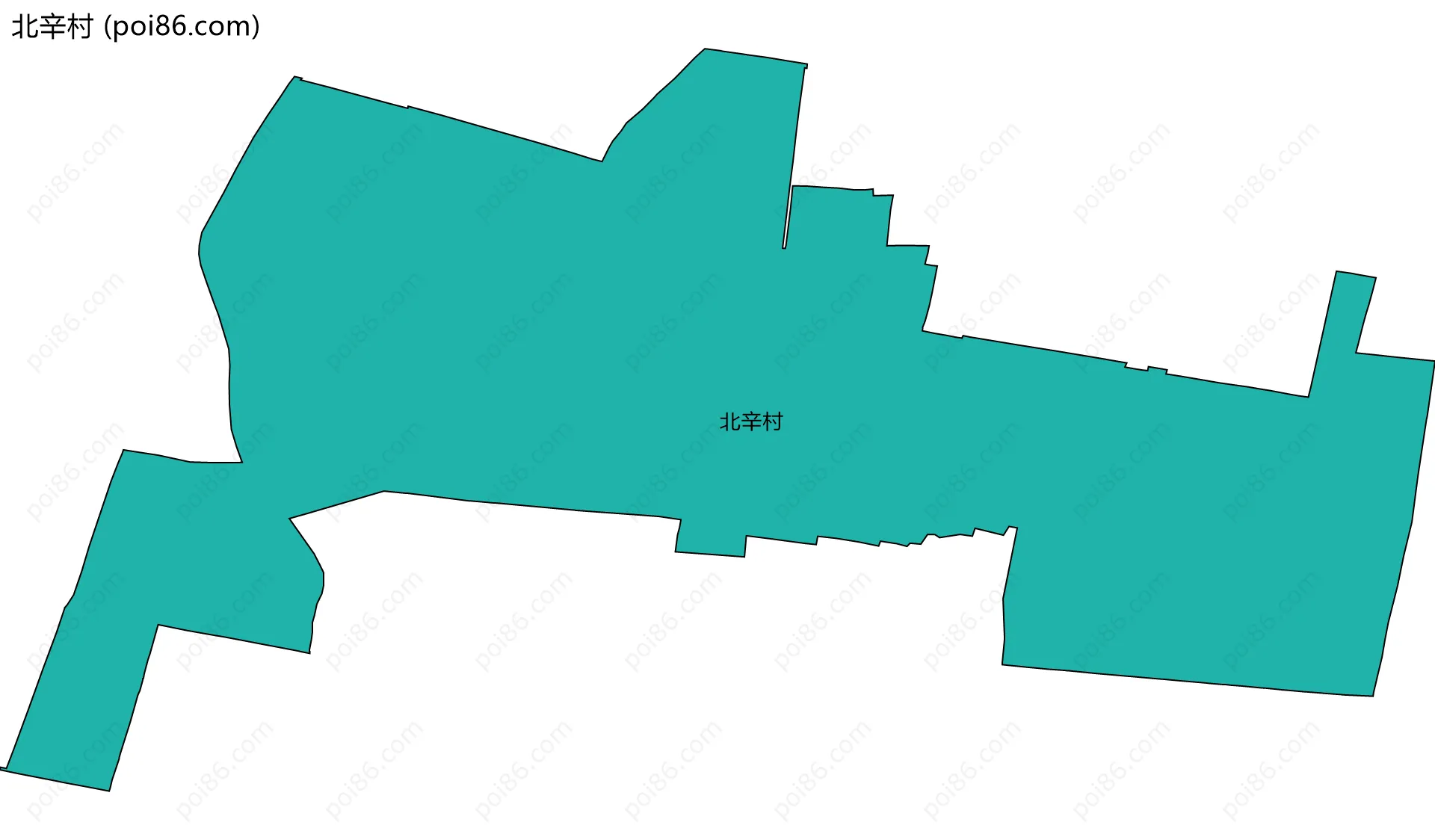 北辛村边界地图