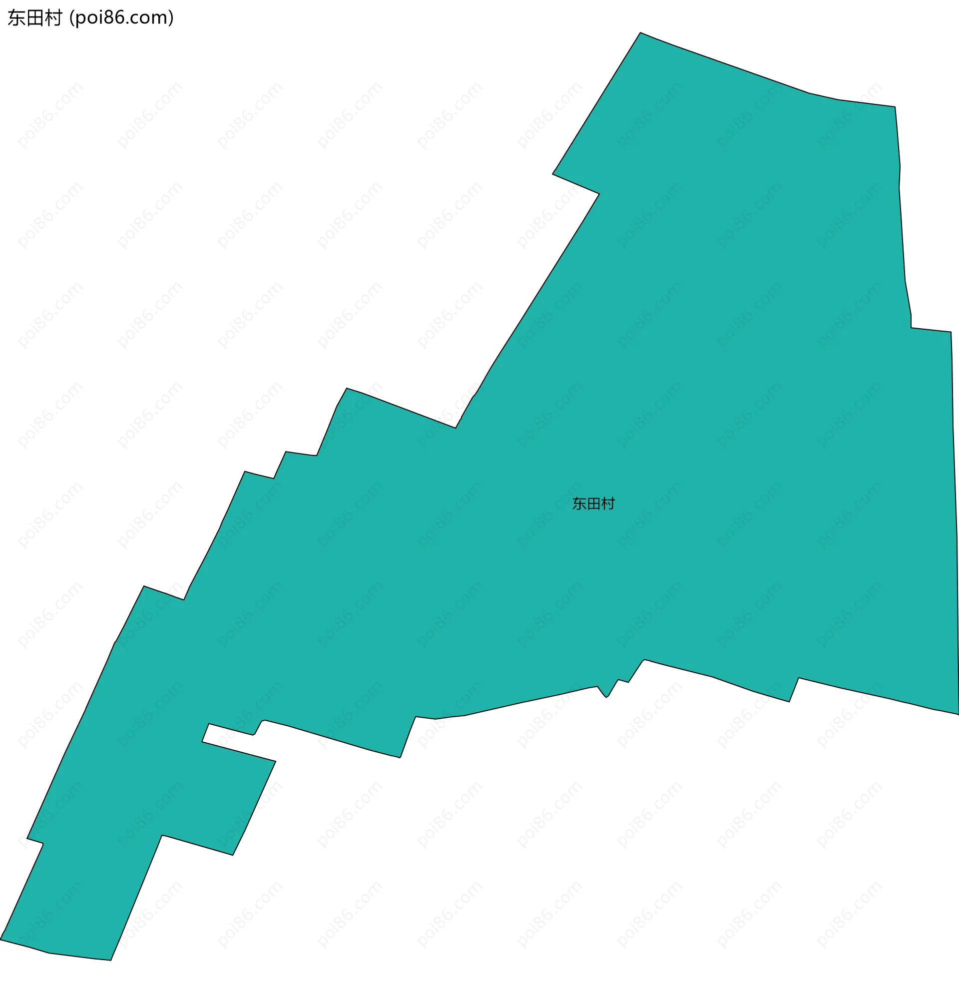 东田村边界地图