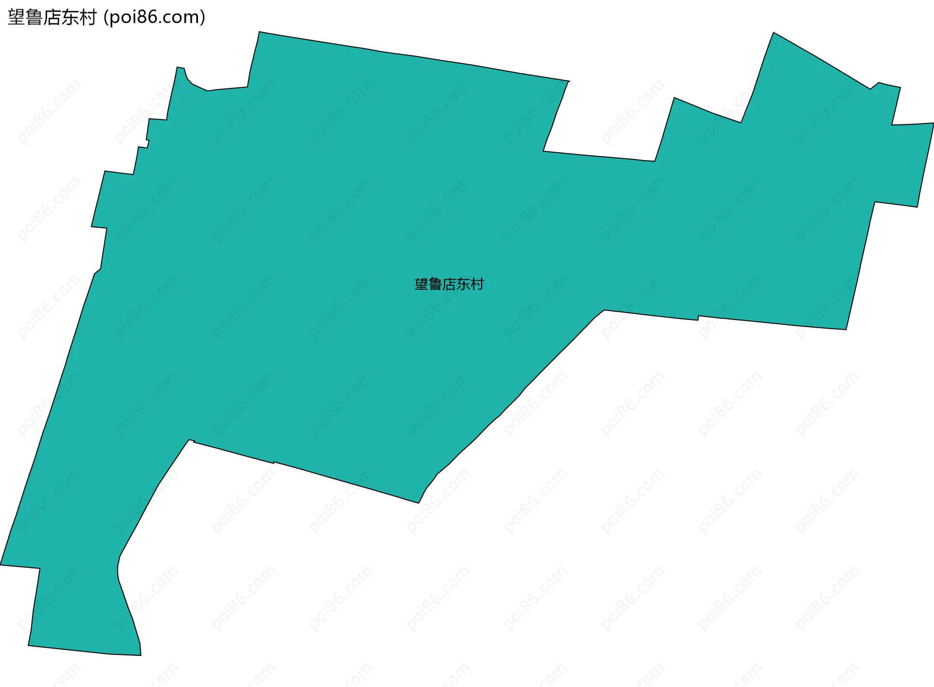 望鲁店东村边界地图