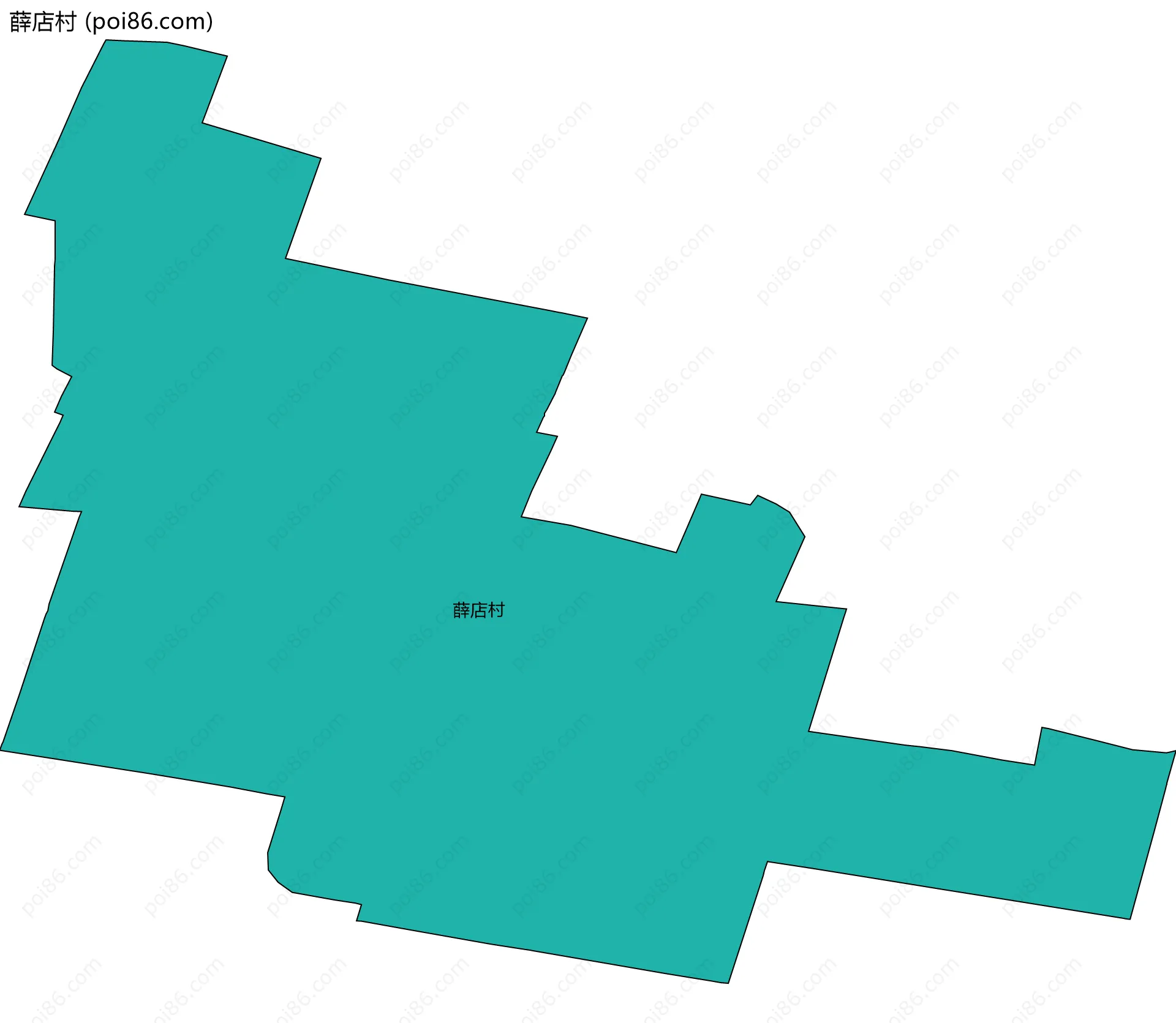薛店村边界地图