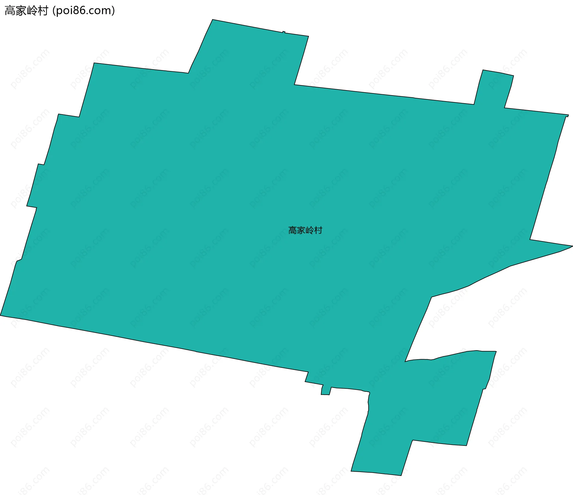 高家岭村边界地图