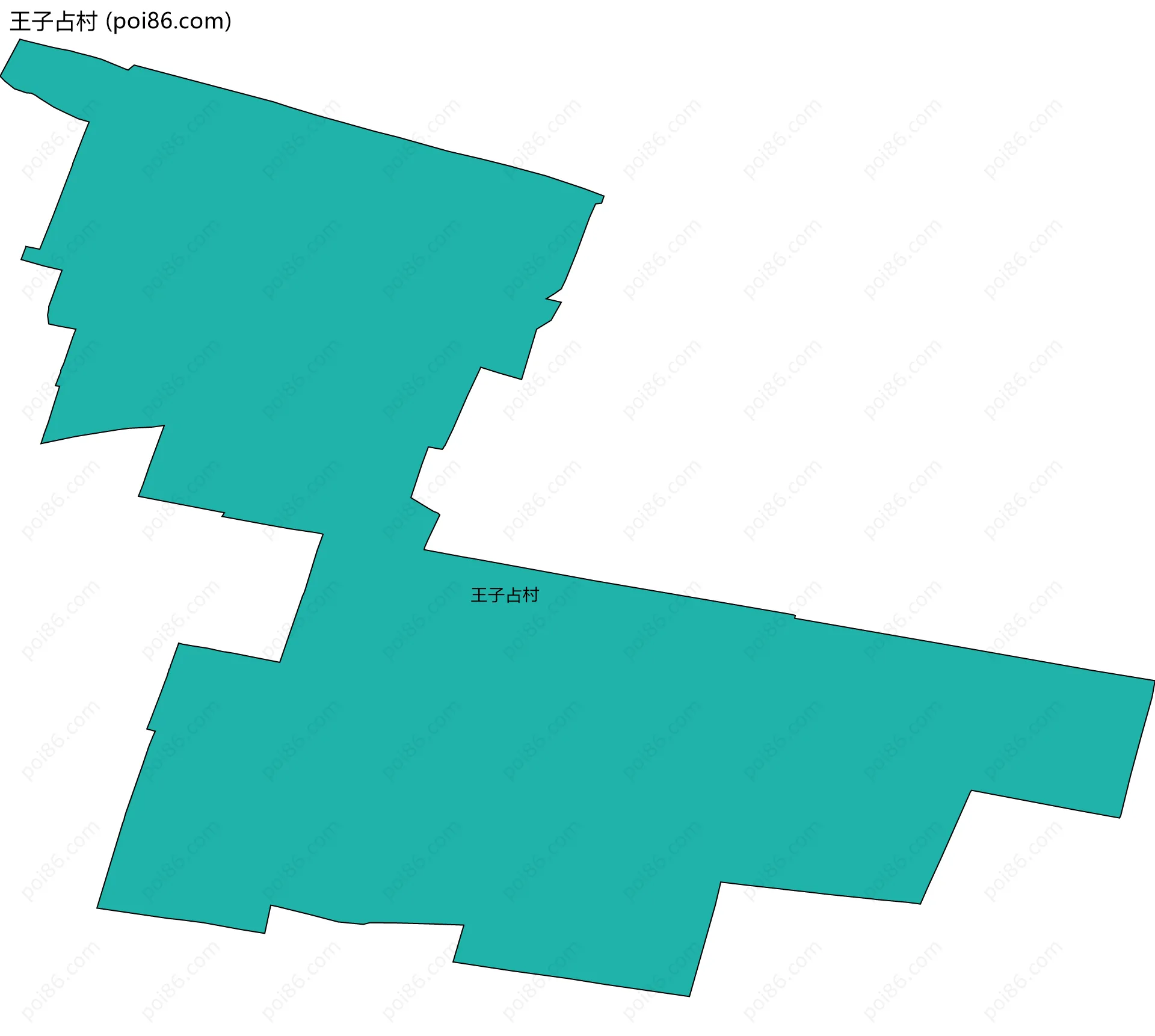 王子占村边界地图