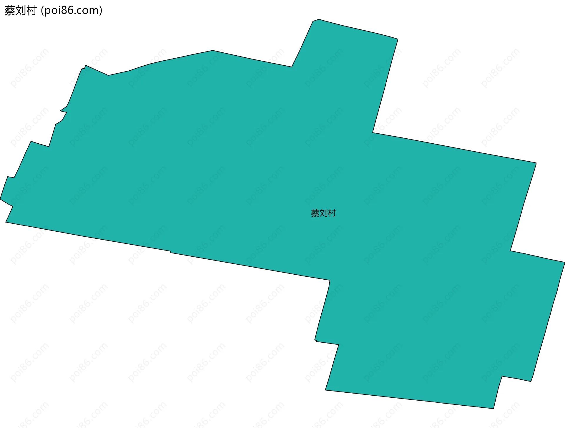 蔡刘村边界地图