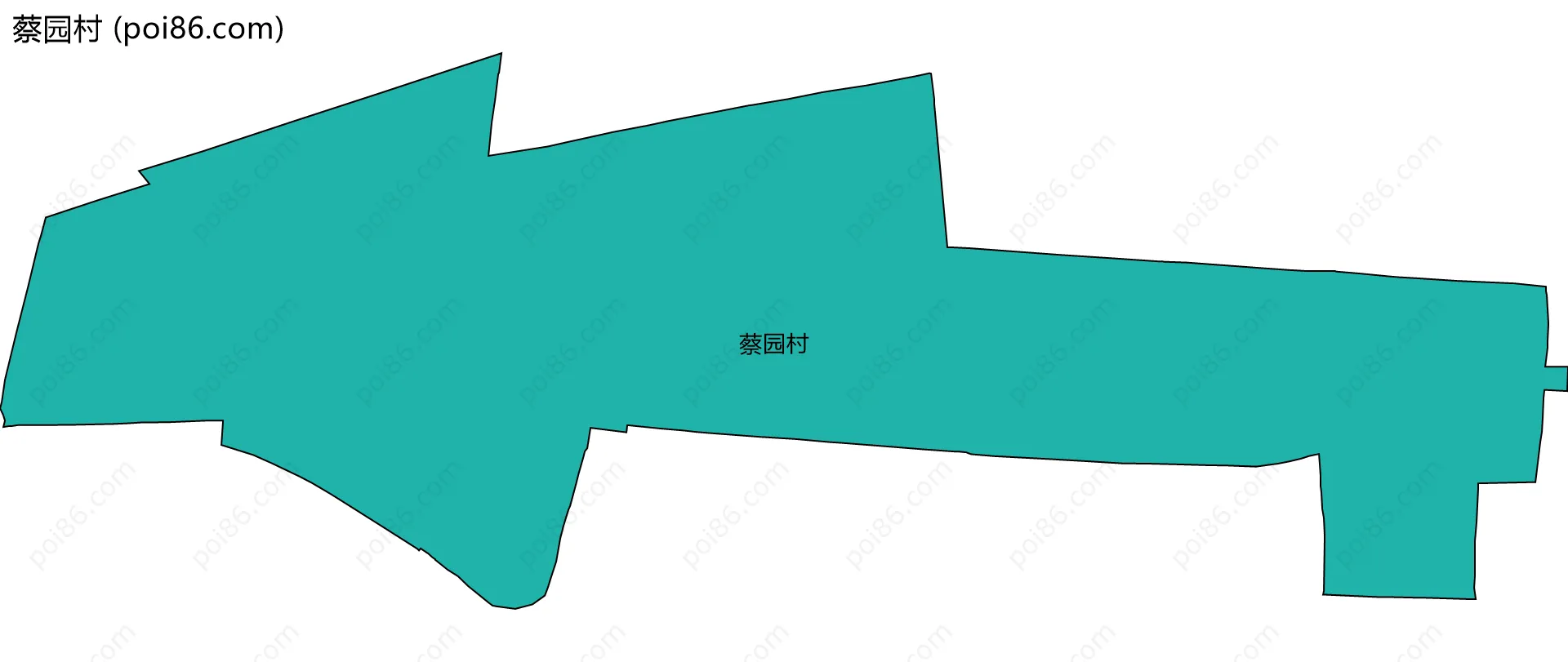 蔡园村边界地图