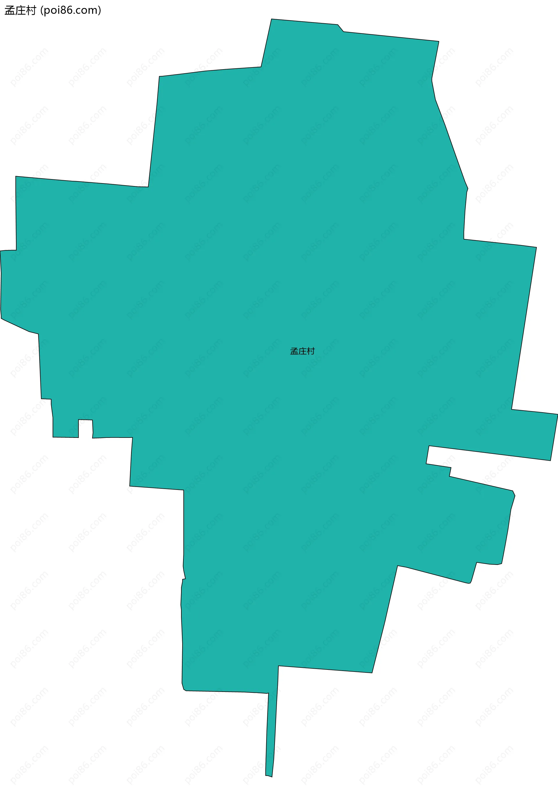 孟庄村边界地图