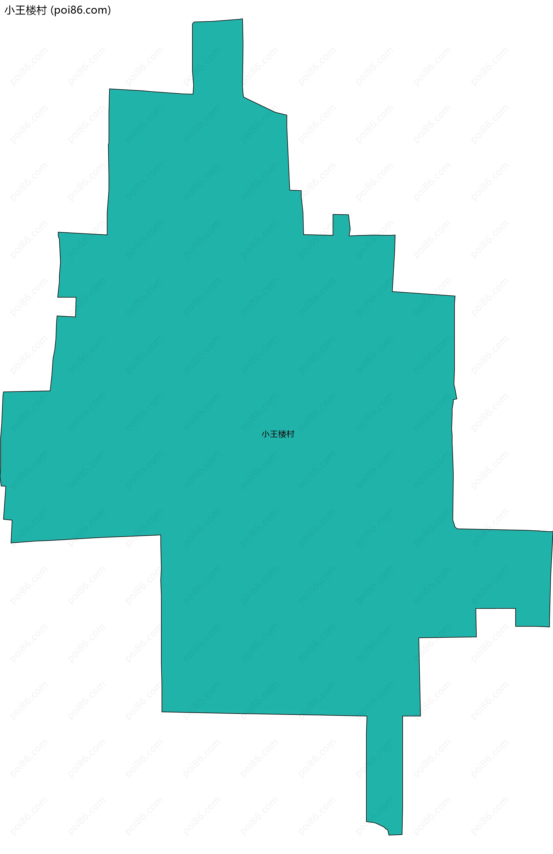 小王楼村边界地图