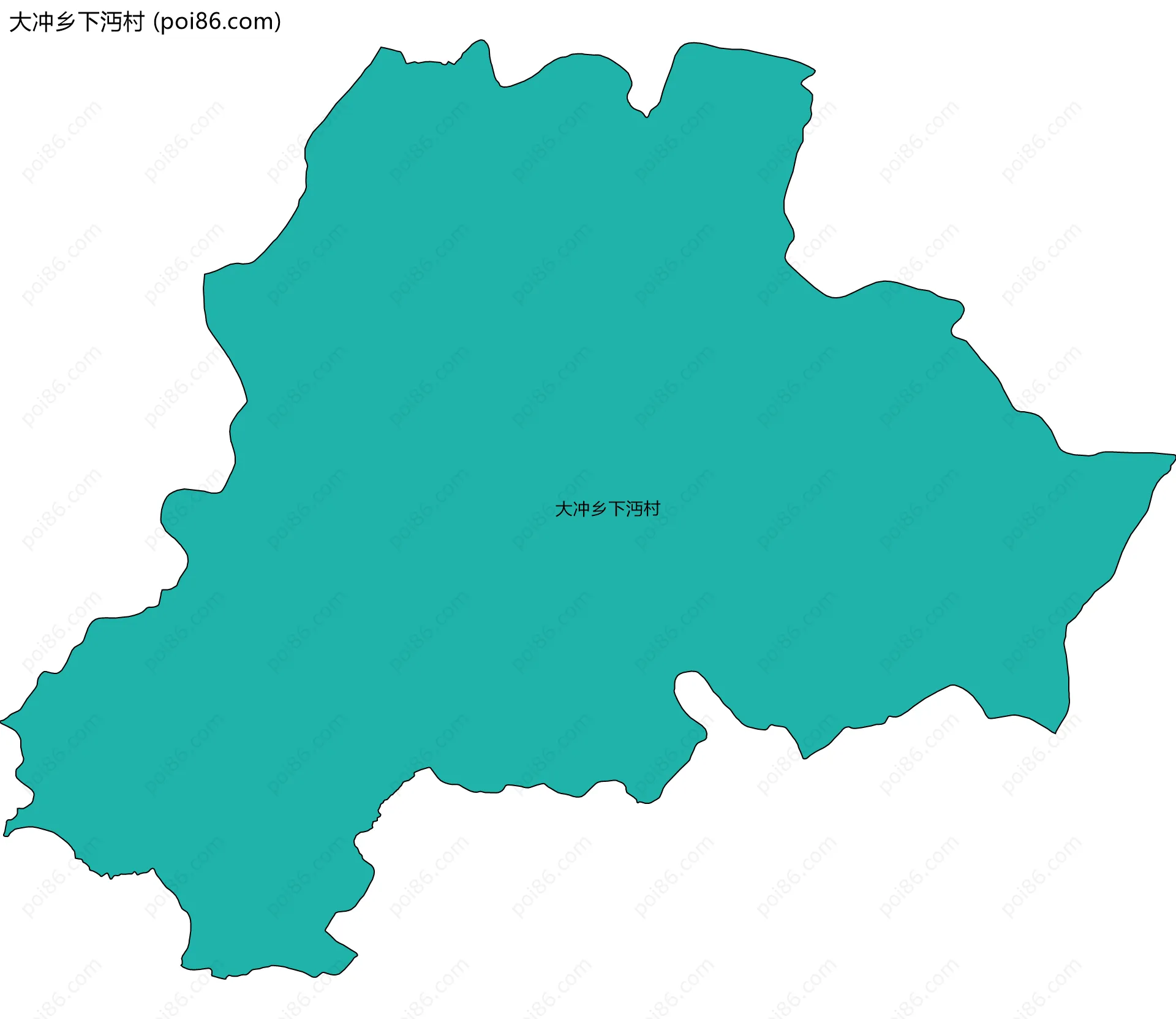 大冲乡下沔村边界地图